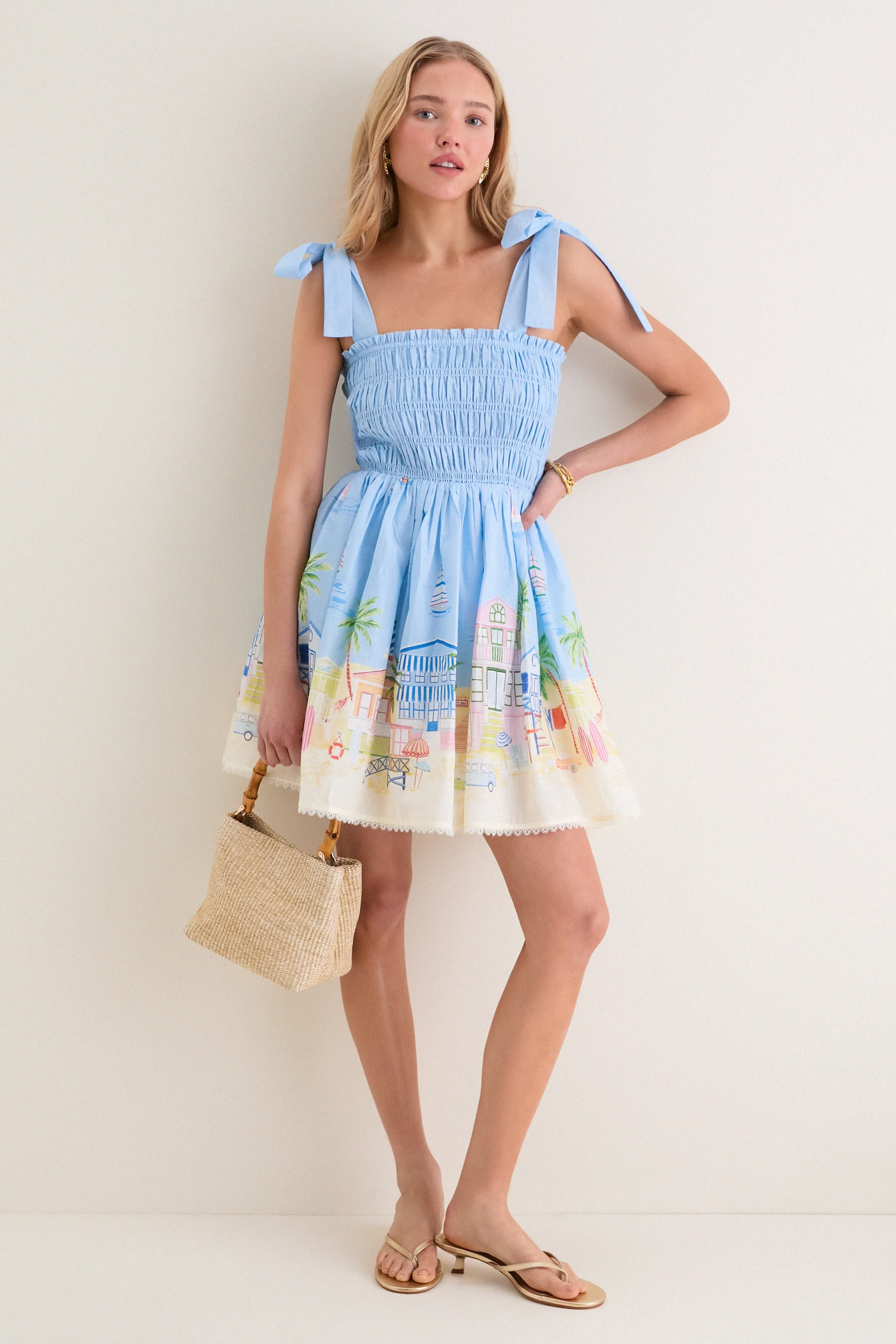 Blue Pink Multi Dawn Mini Dress sold by Tuckernuck product image thumbnail 2