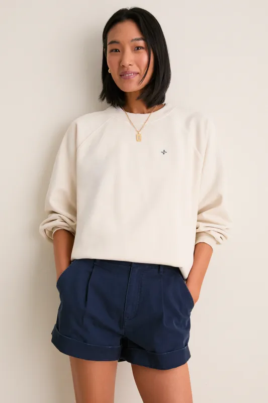 Women's Oversized Ecru French Terry Sandbar Sweatshirt made by Tuckernuck
