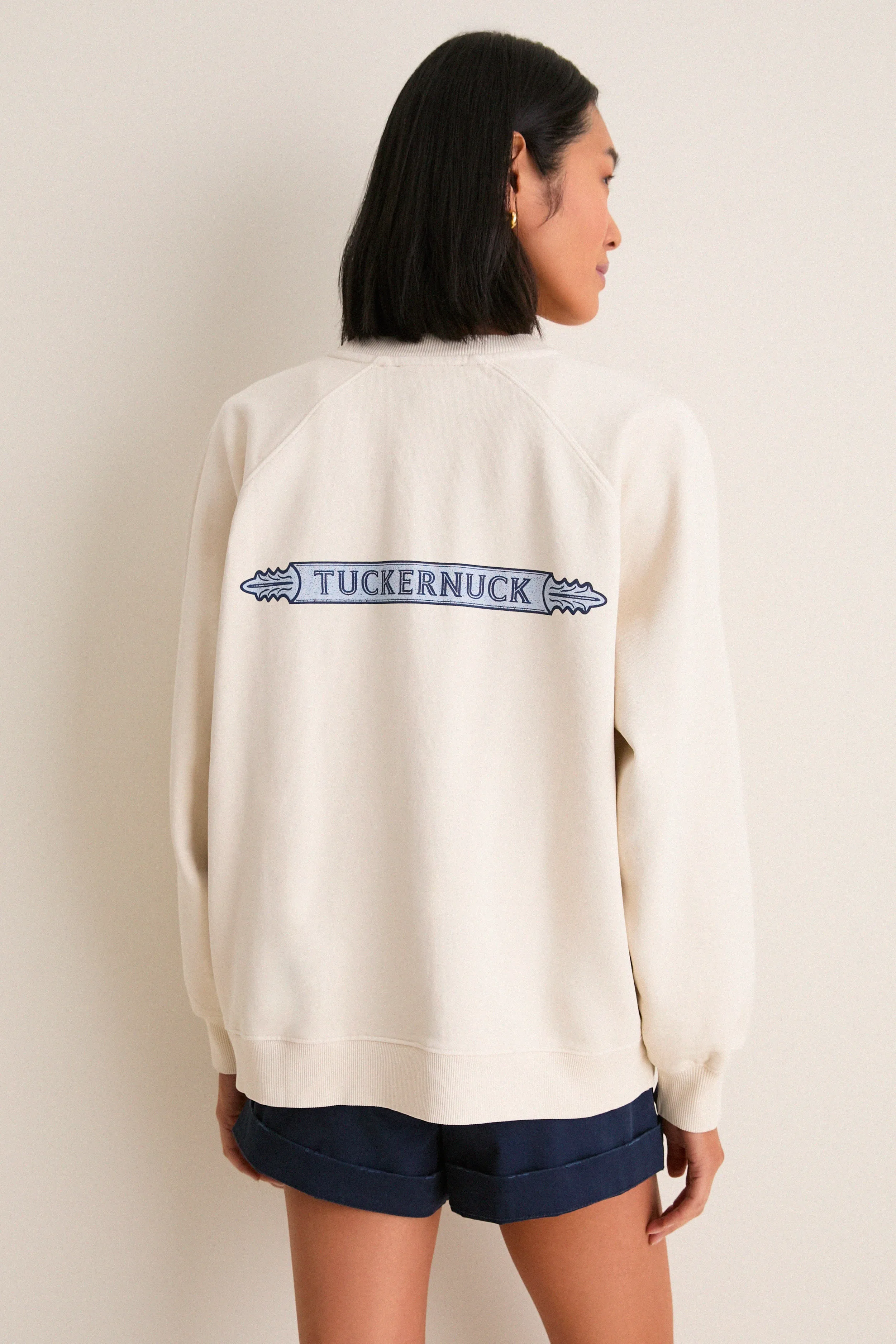 Women's Oversized Ecru French Terry Sandbar Sweatshirt sold by Tuckernuck product image thumbnail 2