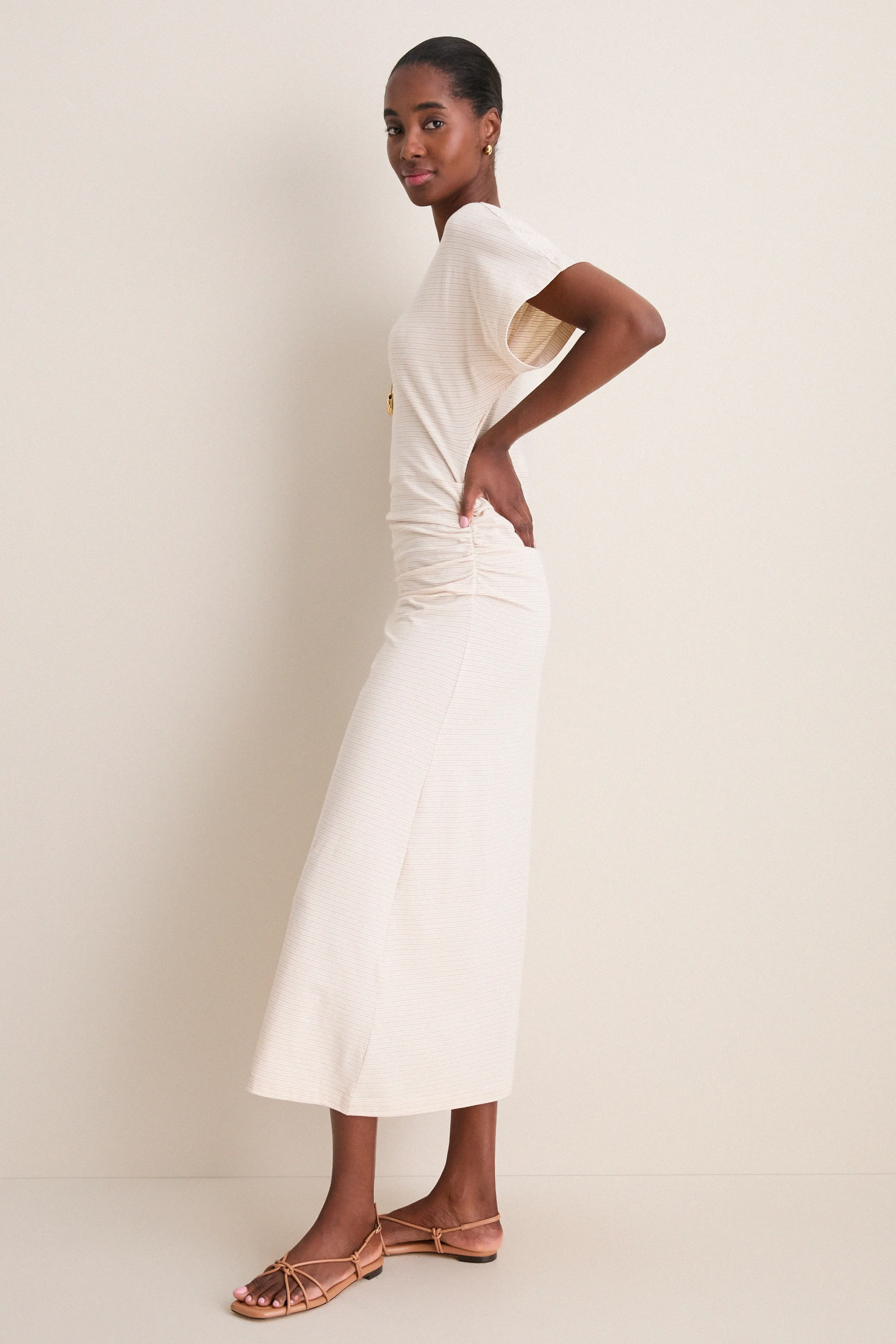 Cream Stripe Jersey Cassia Dress sold by Tuckernuck product image thumbnail 5
