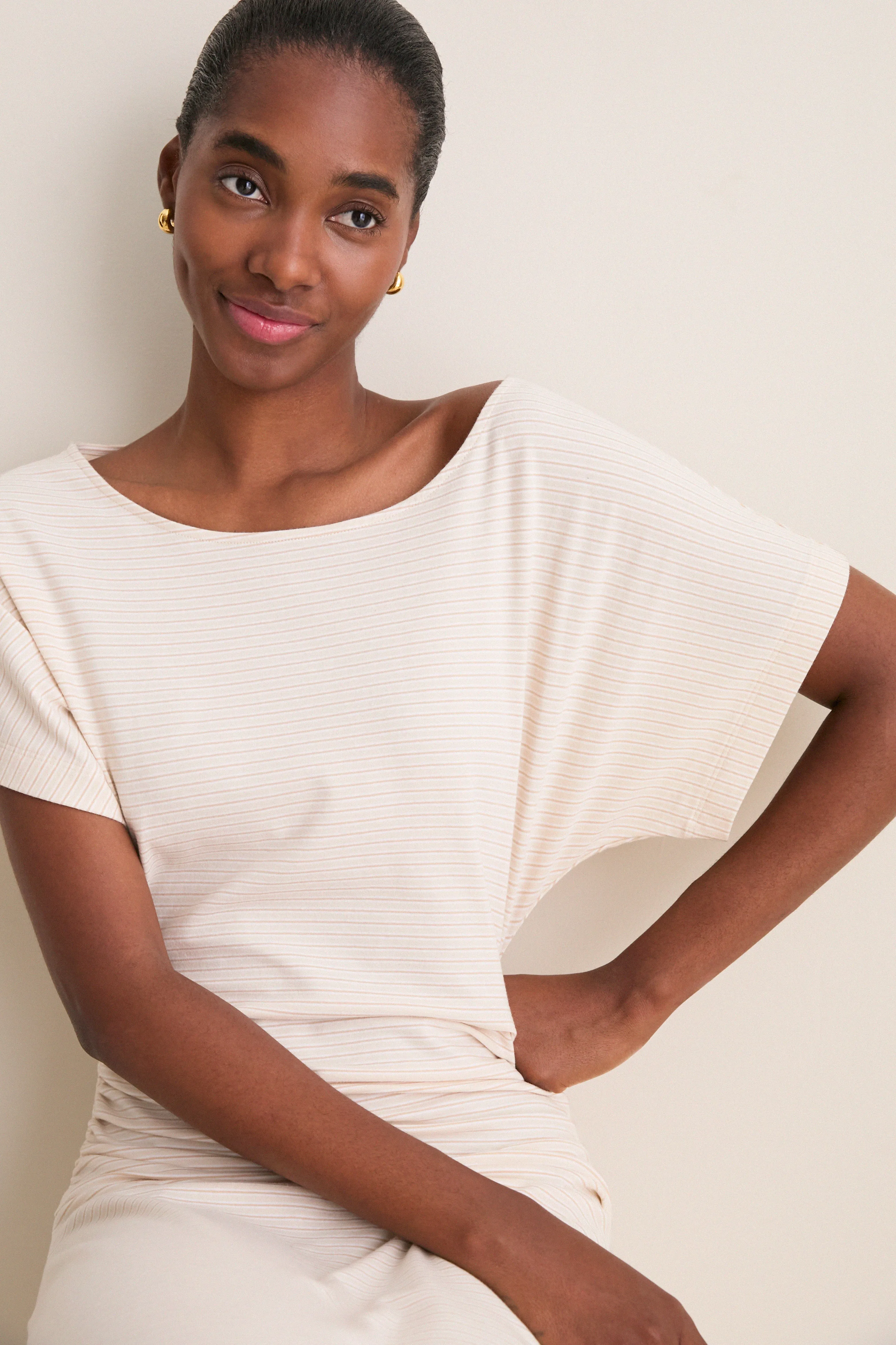 Cream Stripe Jersey Cassia Dress sold by Tuckernuck product image thumbnail 2