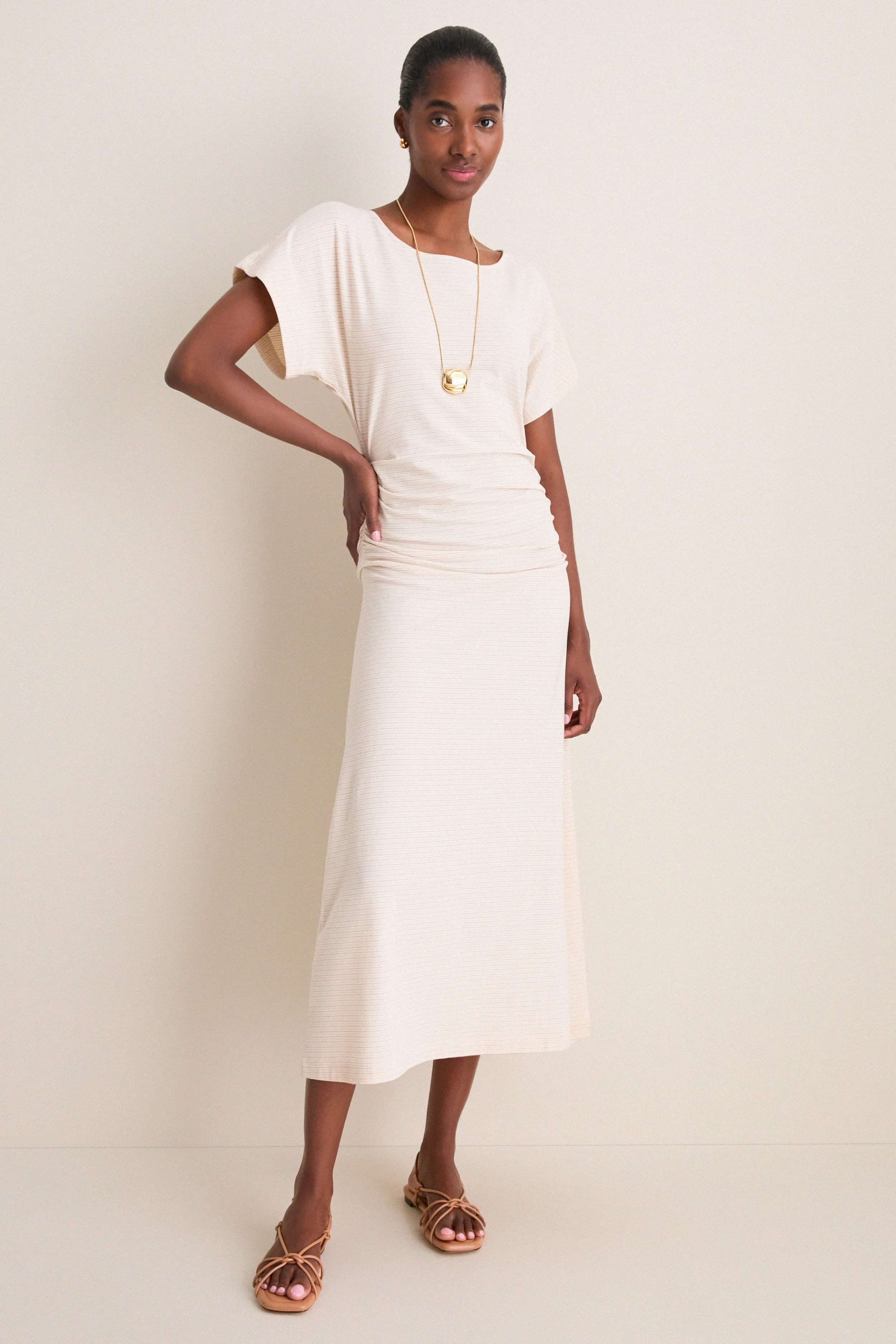 Cream Stripe Jersey Cassia Dress sold by Tuckernuck