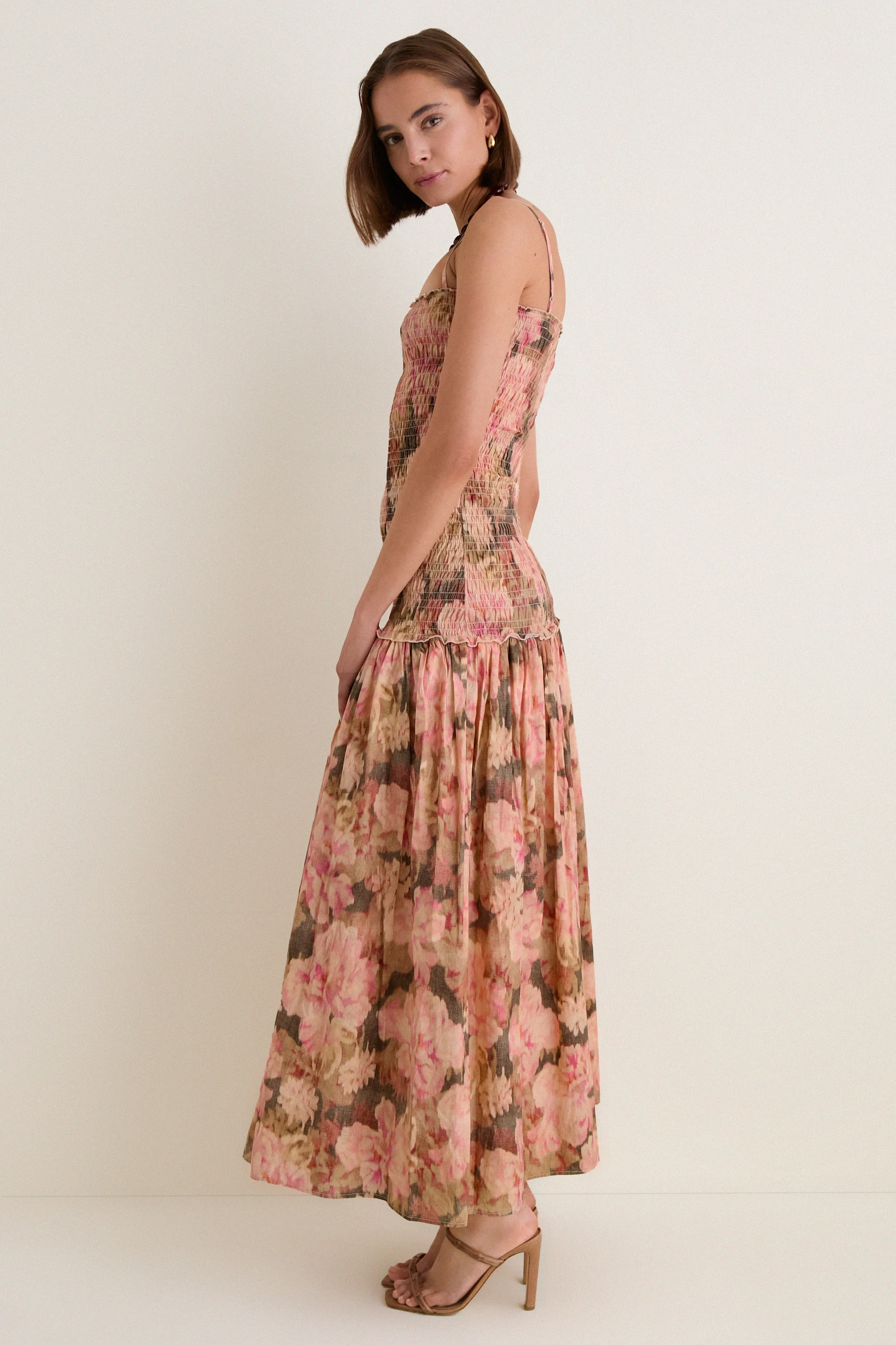 Heirloom Rose Lucia Ruched Maxi Dress sold by Tuckernuck product image thumbnail 4