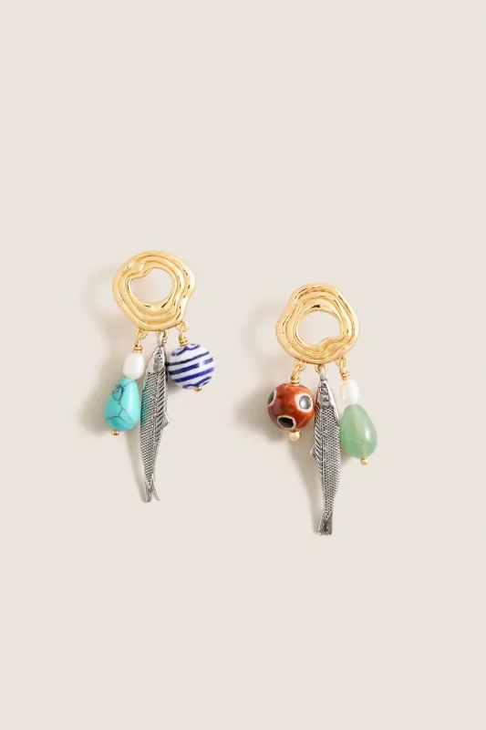 Gold Multi Kai Earrings made by Mignonne Gavigan