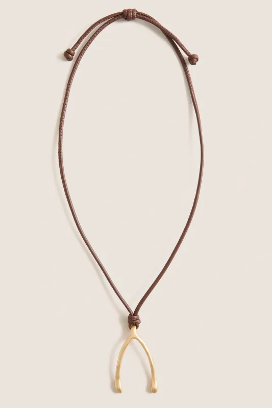 Gold and Chocolate Tales of the Pampas Necklace made by Johanna Ortiz