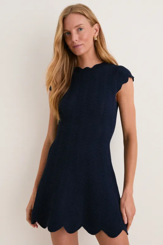 Midnight Black Evalynn Mini Dress made by Simkhai