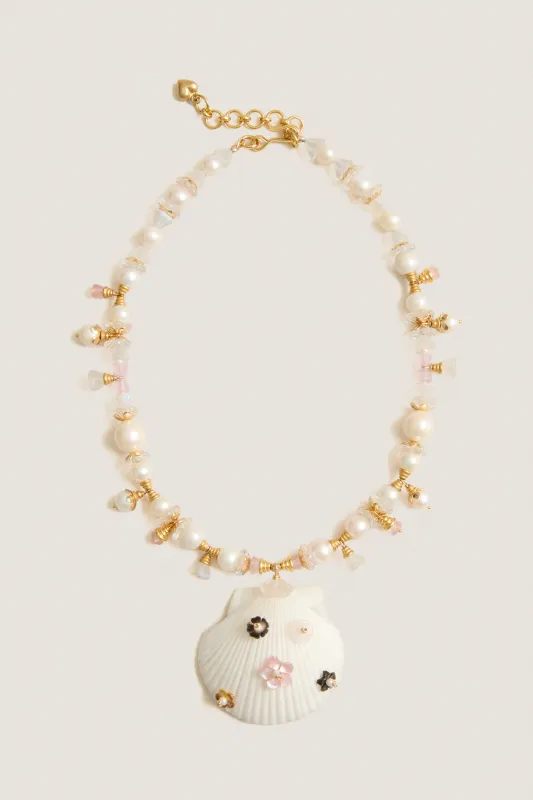 Pearl and Shell Eden Necklace made by Tuckernuck