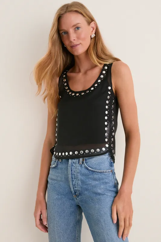 Black Studs Cara Top made by STAUD