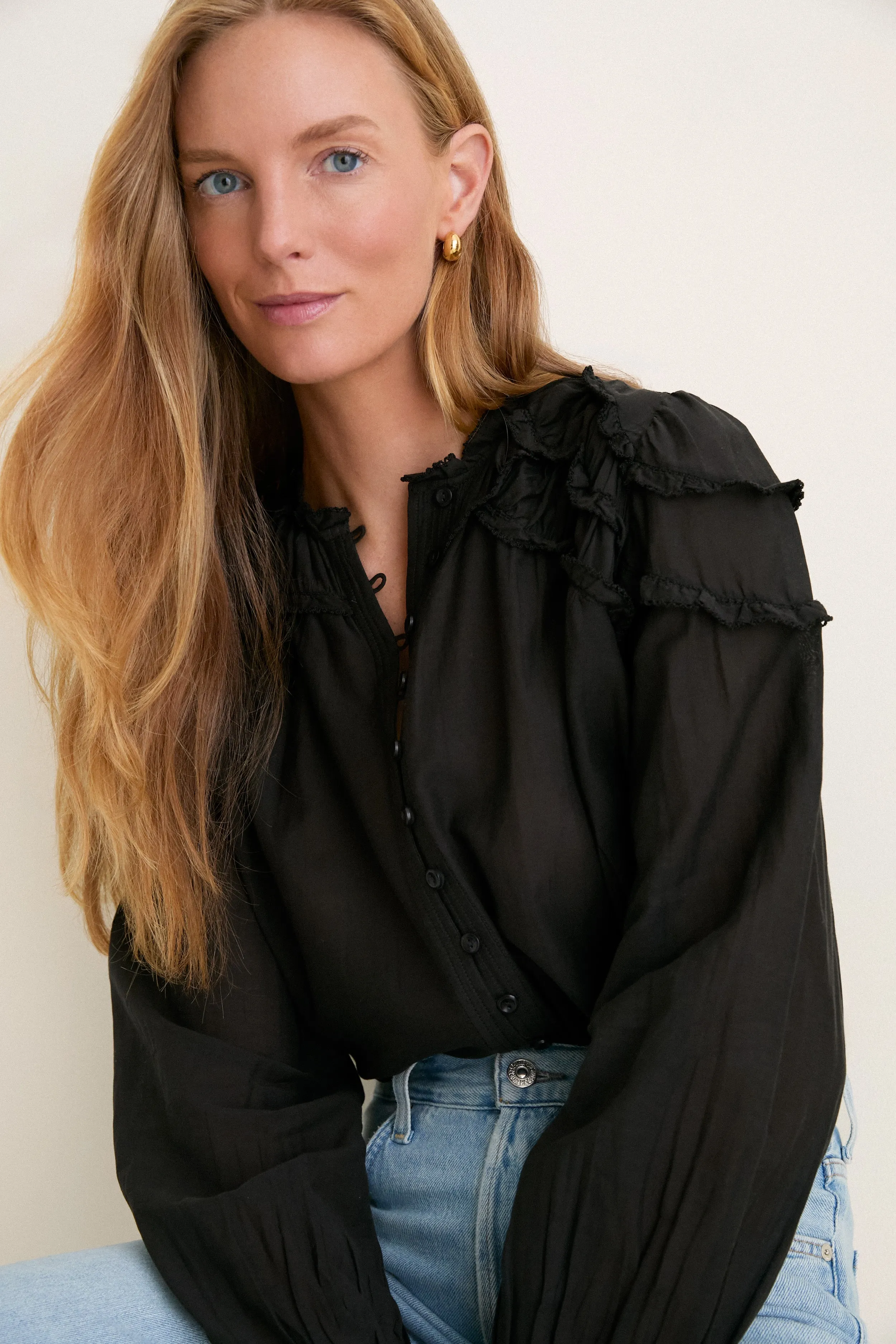 Black Christa Blouse sold by Tuckernuck product image thumbnail 2