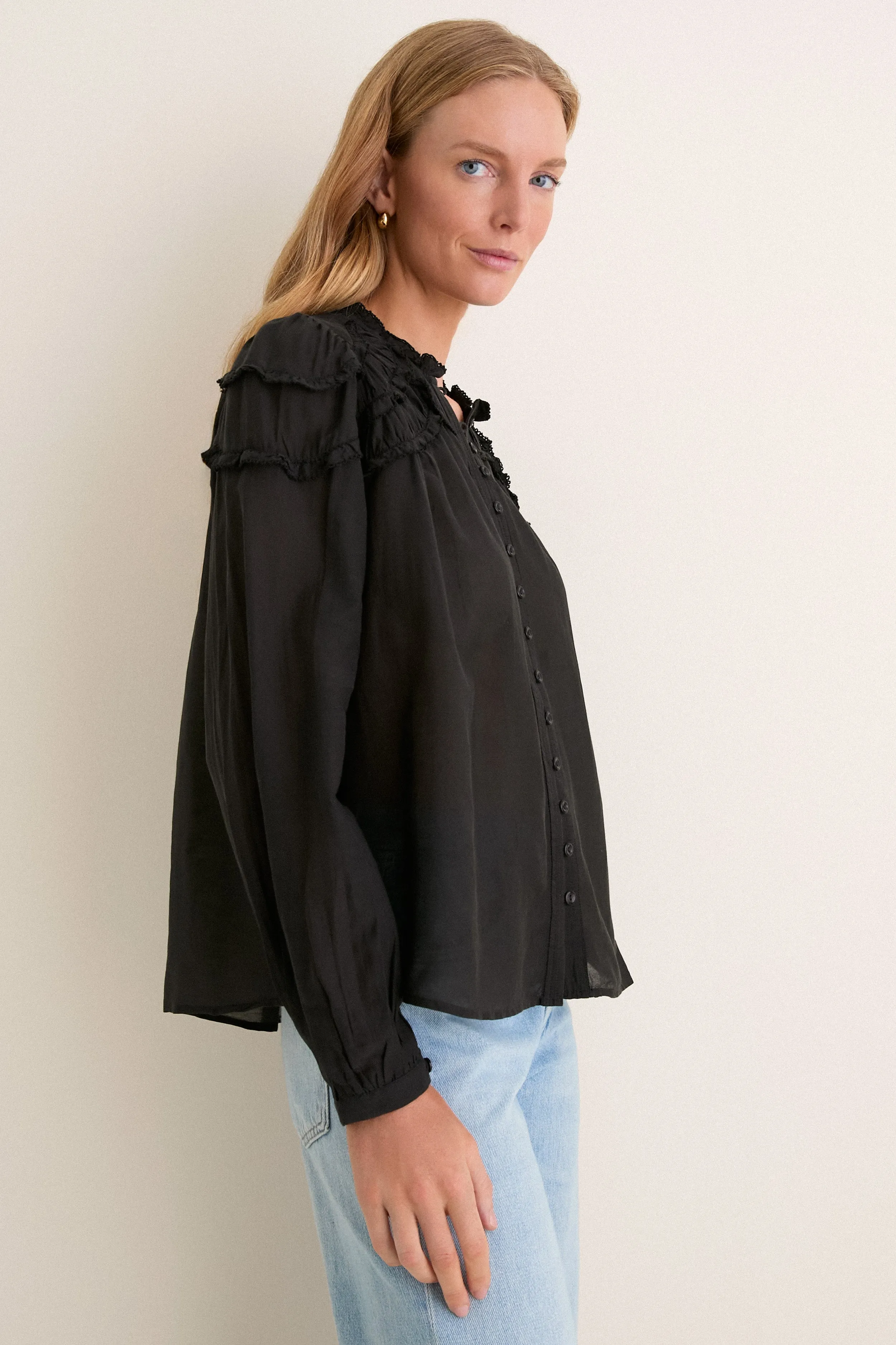 Black Christa Blouse sold by Tuckernuck product image thumbnail 4
