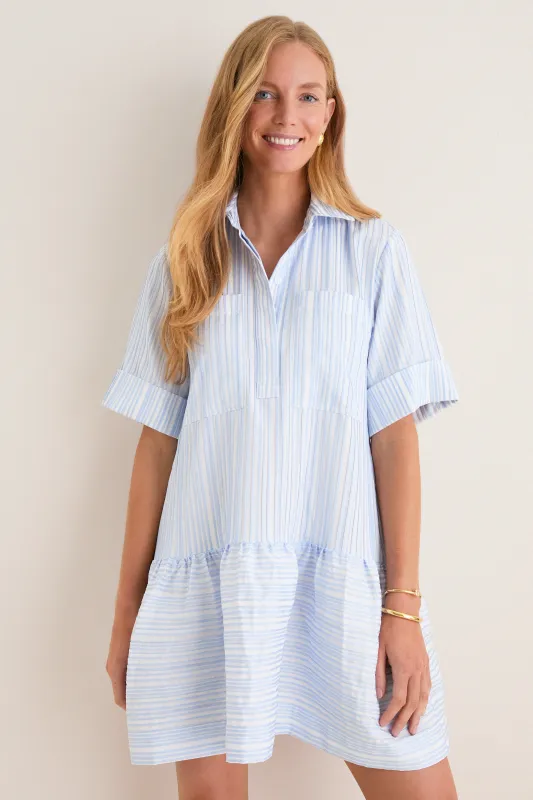 Blue Stripe Cris Shirt Dress made by Simkhai