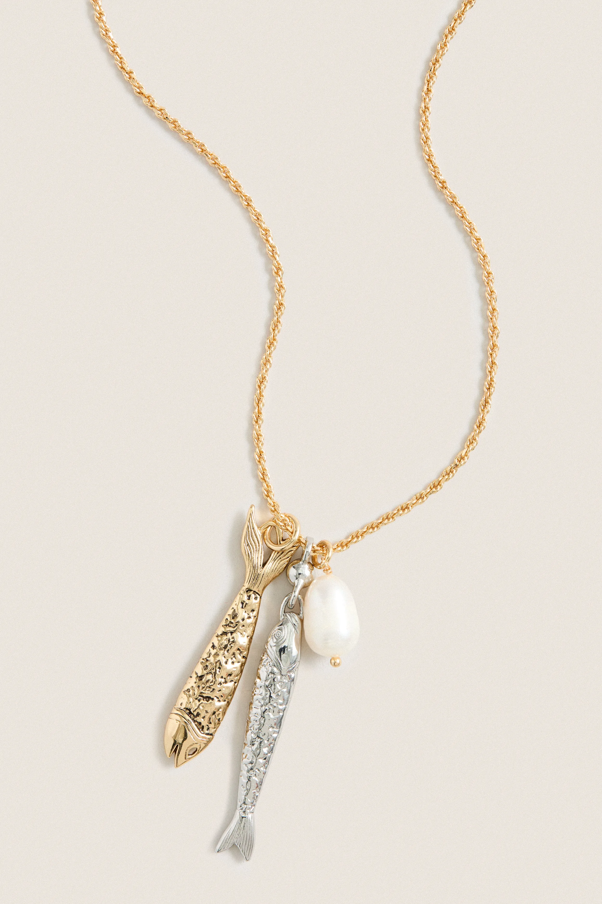 Gold and Silver Sardina Necklace sold by Tuckernuck product image thumbnail 4