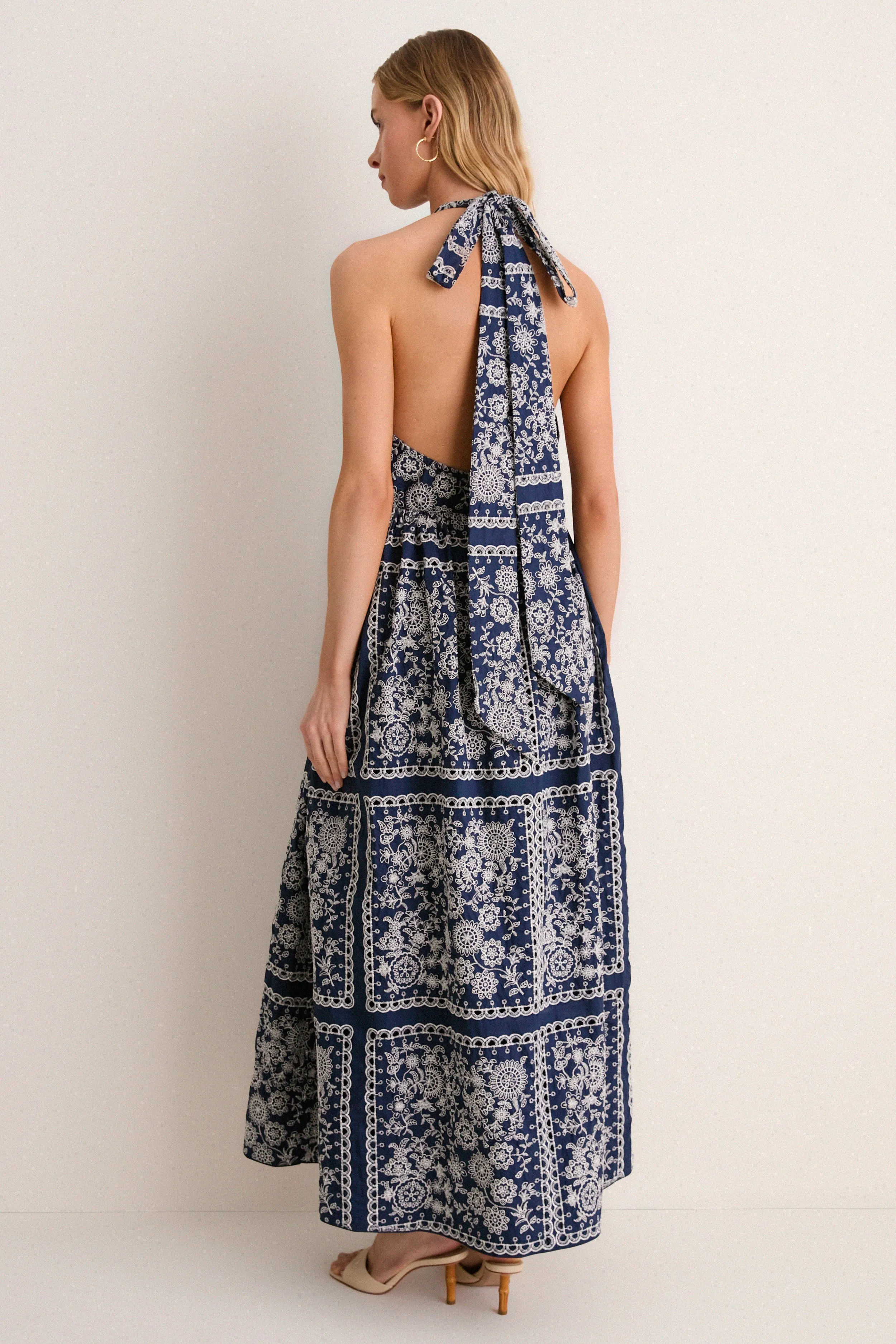 Navy Embroidered Marcie Dress sold by Tuckernuck product image thumbnail 5