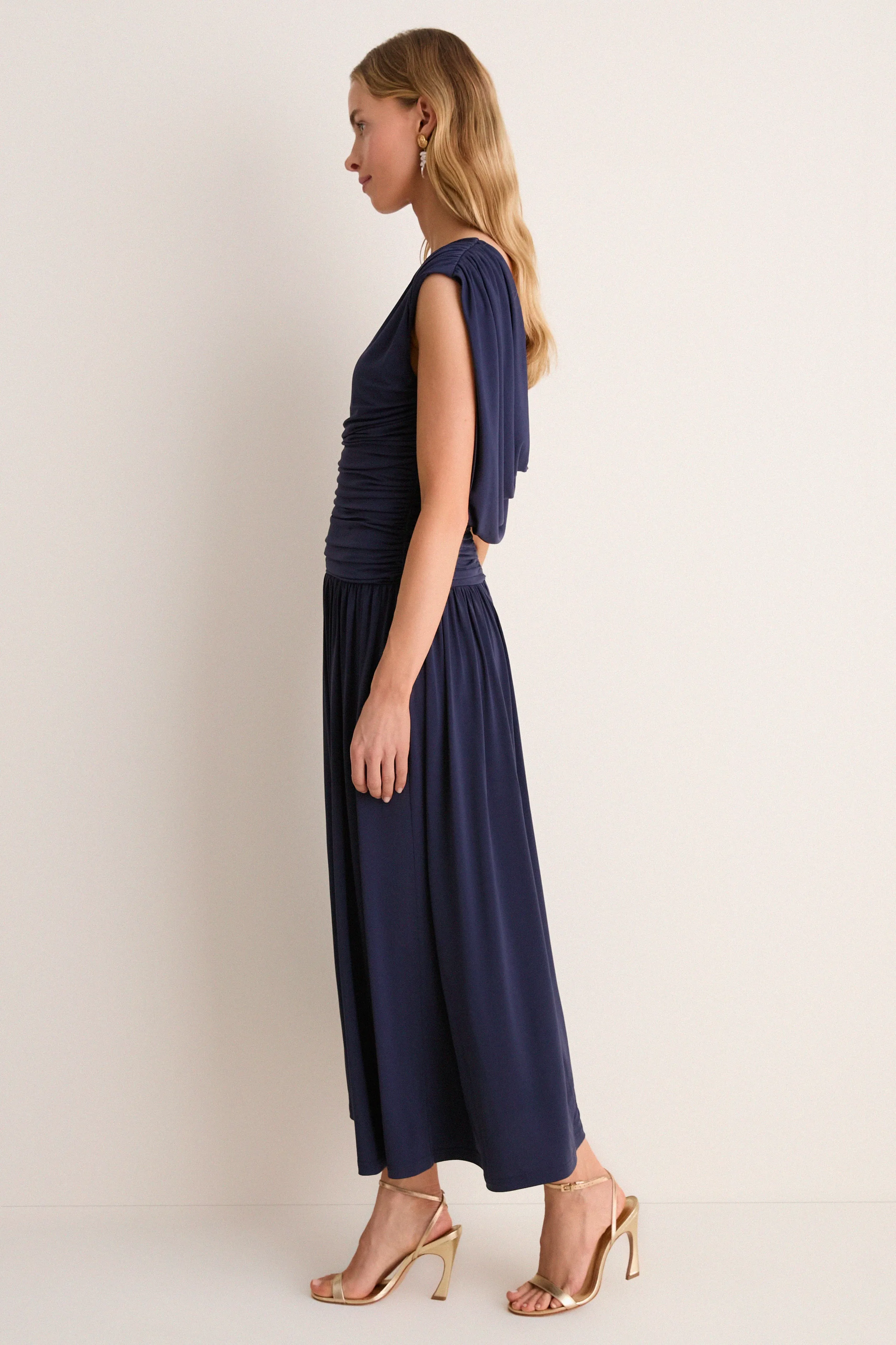 Navy Luciana Midi Dress sold by Tuckernuck product image thumbnail 4
