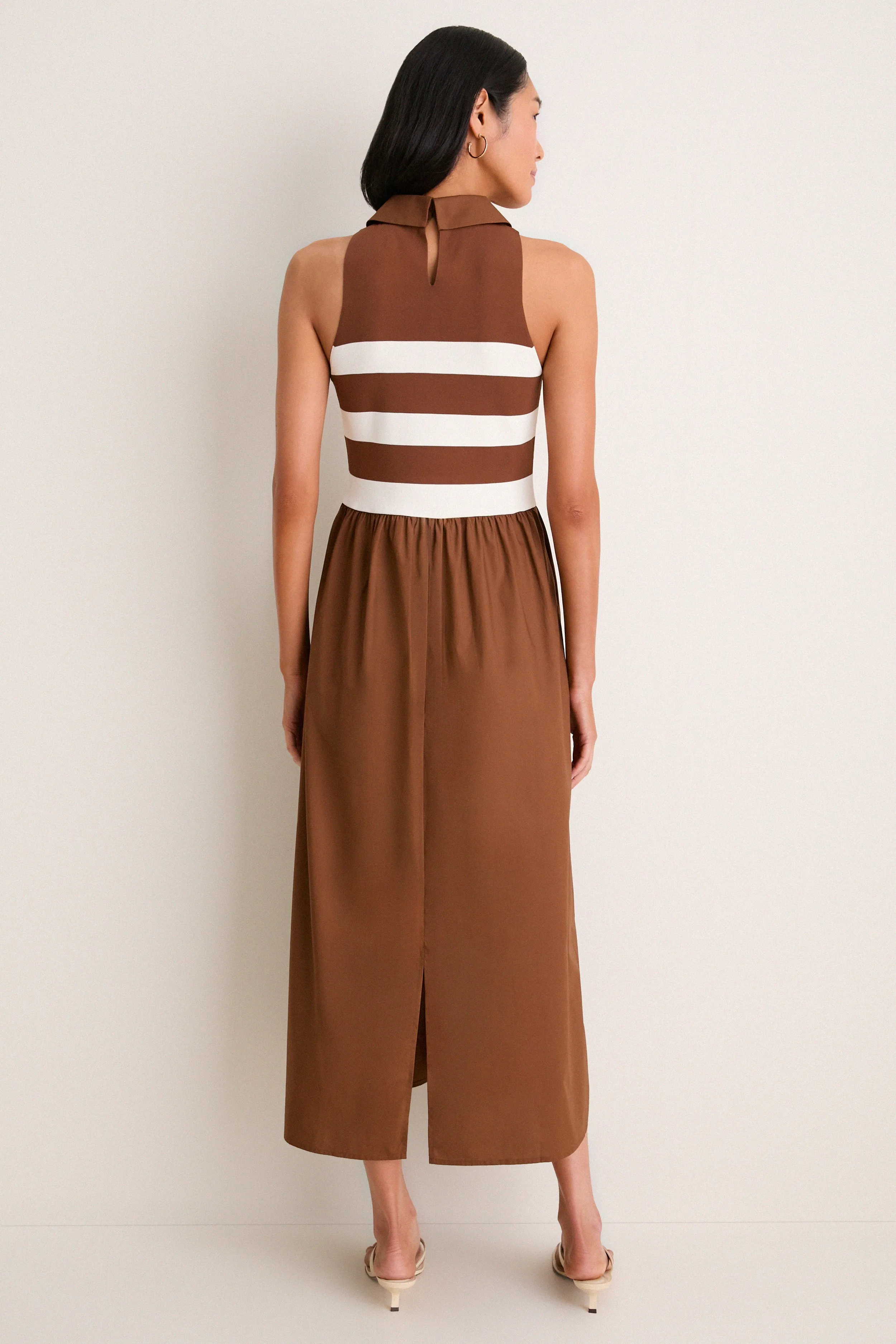 Chocolate Stripe Marina Dress sold by Tuckernuck product image thumbnail 5