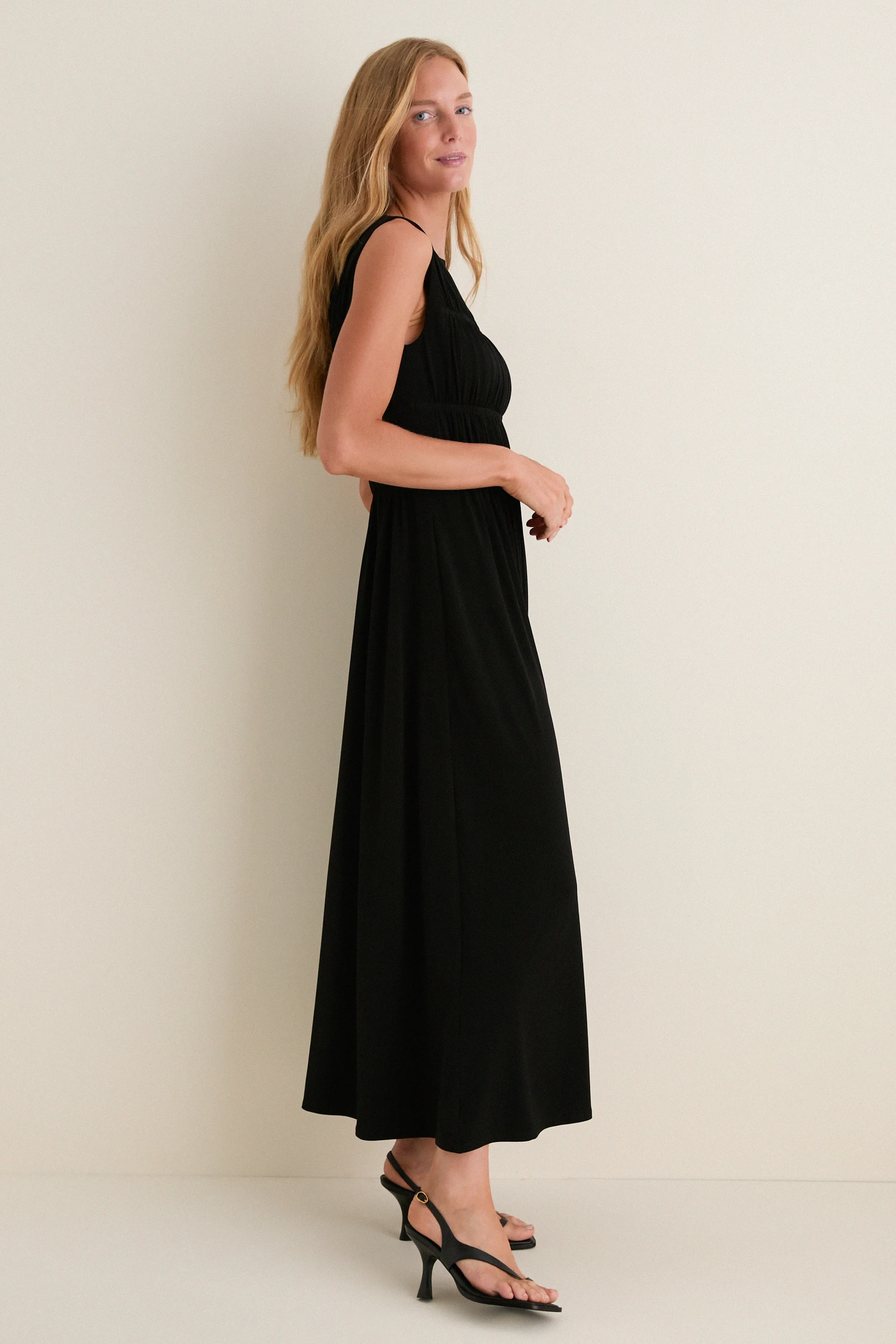 Black Smocked Aurelia Dress sold by Tuckernuck product image thumbnail 4