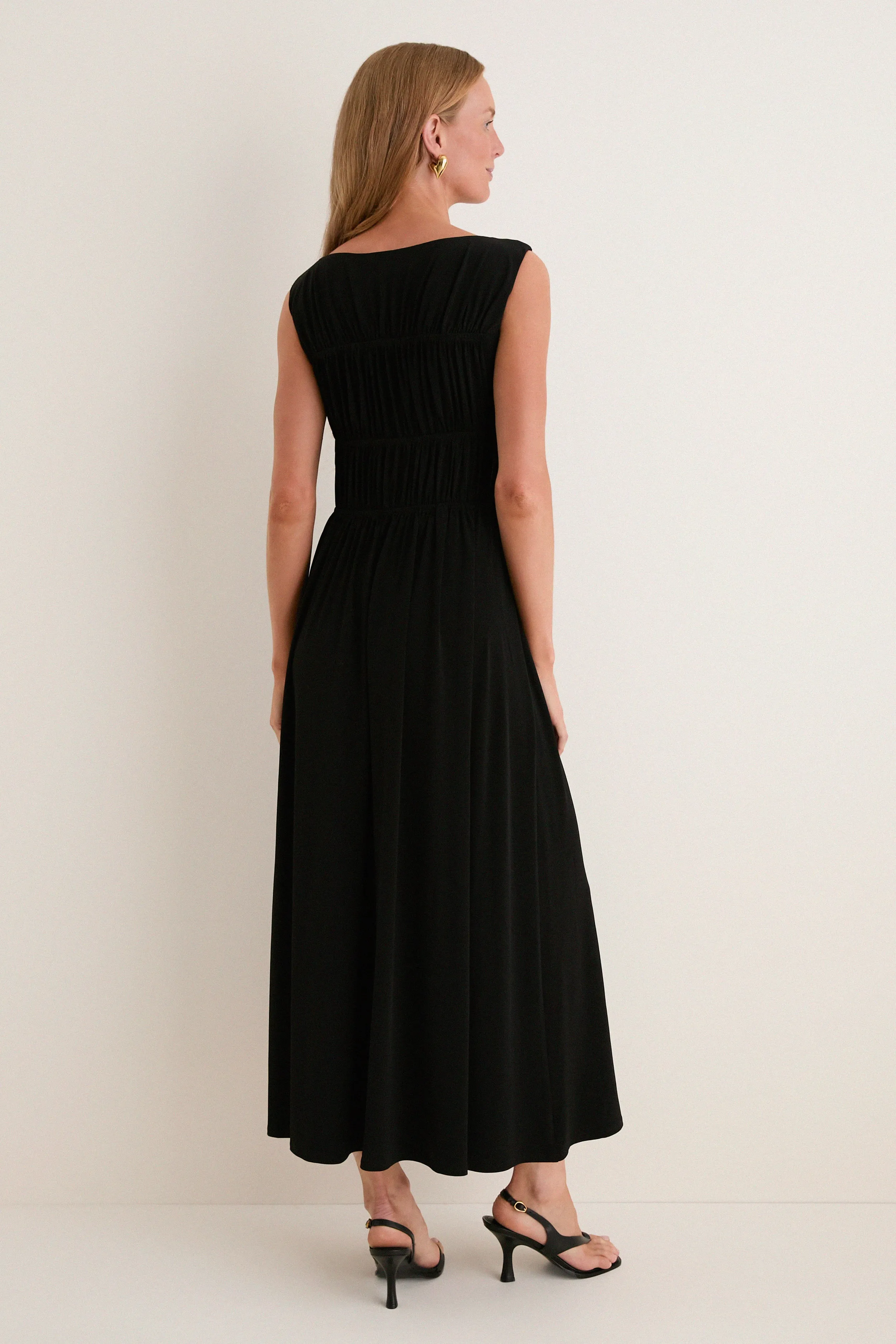 Black Smocked Aurelia Dress sold by Tuckernuck product image thumbnail 5