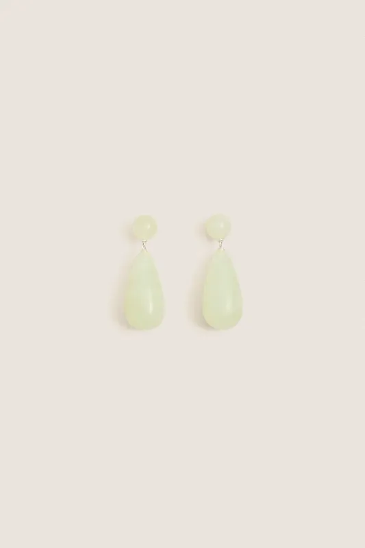 Silver Green Serpentine Lola Earrings made by Tuckernuck
