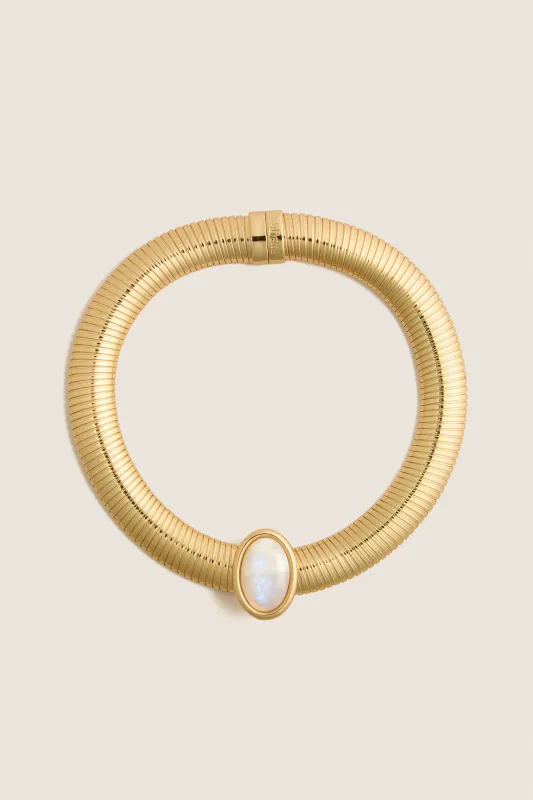 Gold and White Opyum Necklace made by Tuckernuck