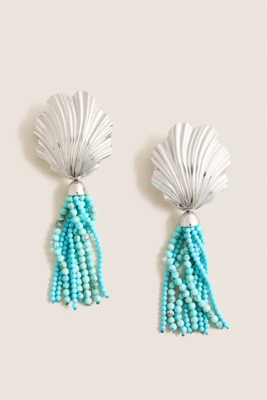 Silver and Turquoise Aria Earrings made by Julietta