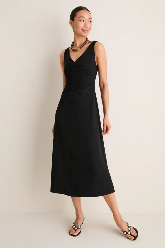 Black Sleeveless Juniper Dress made by La Ligne