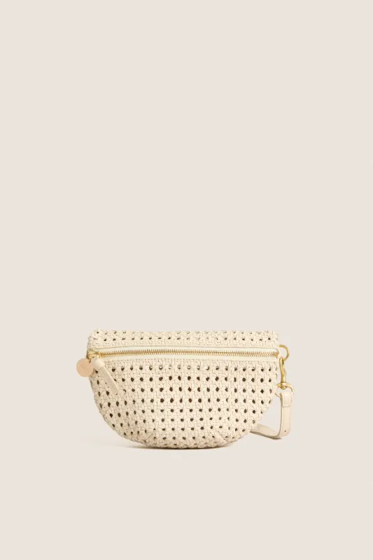 Cream Rattan Petite Fanny made by Clare Vivier