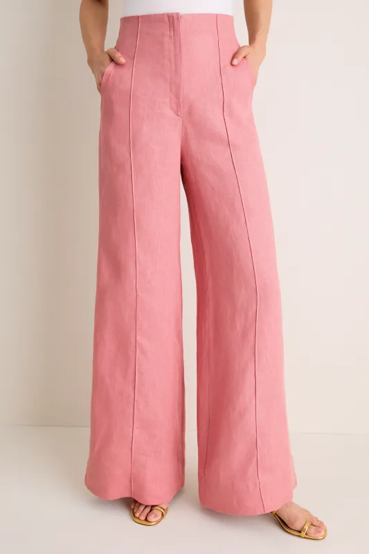 Blush Pink La Promesa Pants made by ANDRES OTALORA