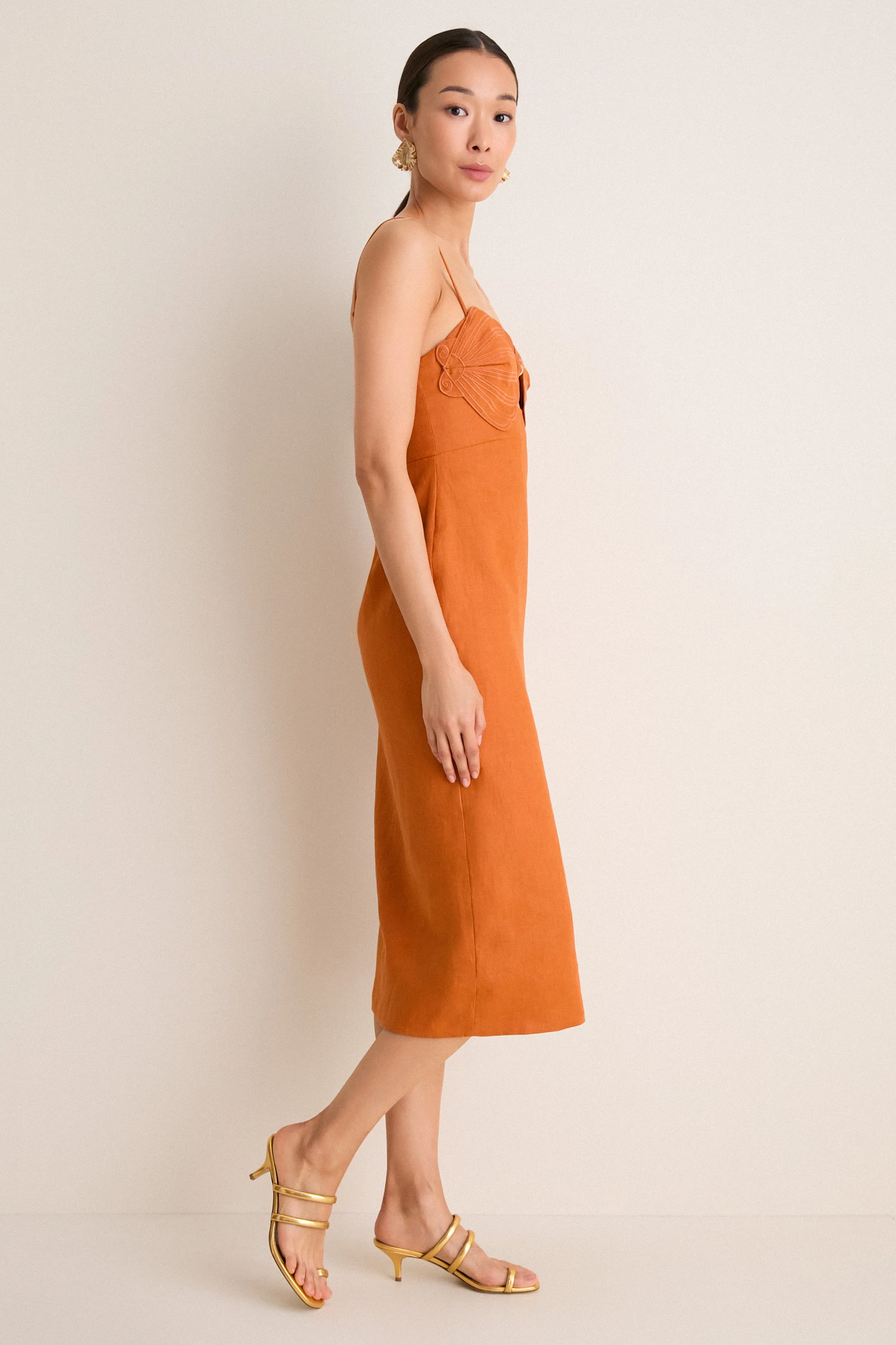 Terracota Shell Midi Dress sold by Tuckernuck product image thumbnail 4