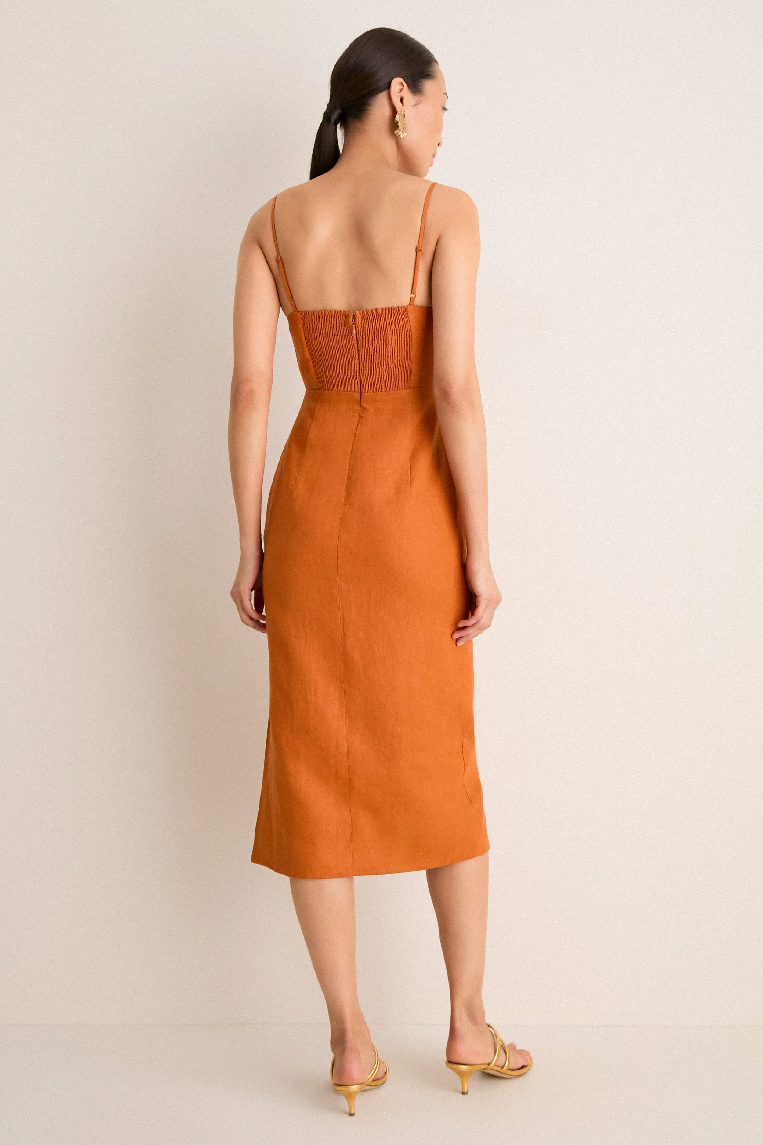 Terracota Shell Midi Dress sold by Tuckernuck product image thumbnail 5