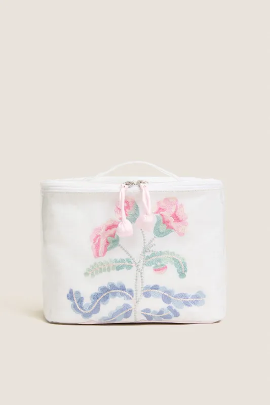 Carnation Train Case made by Lenora