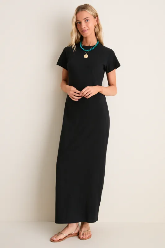 Black Margo Maxi Dress made by Leset