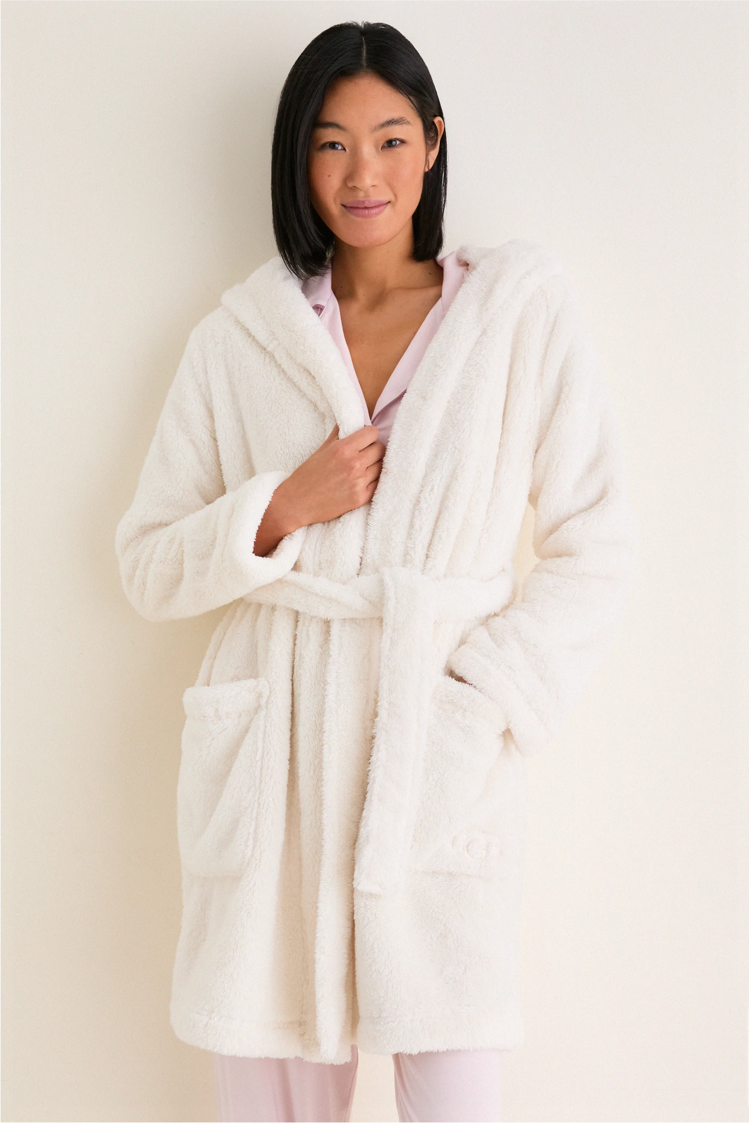 Cream Aarti Plush Fleece Robe sold by Tuckernuck