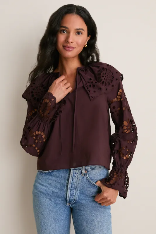 Chocolate Aislinn Blouse made by SAYLOR