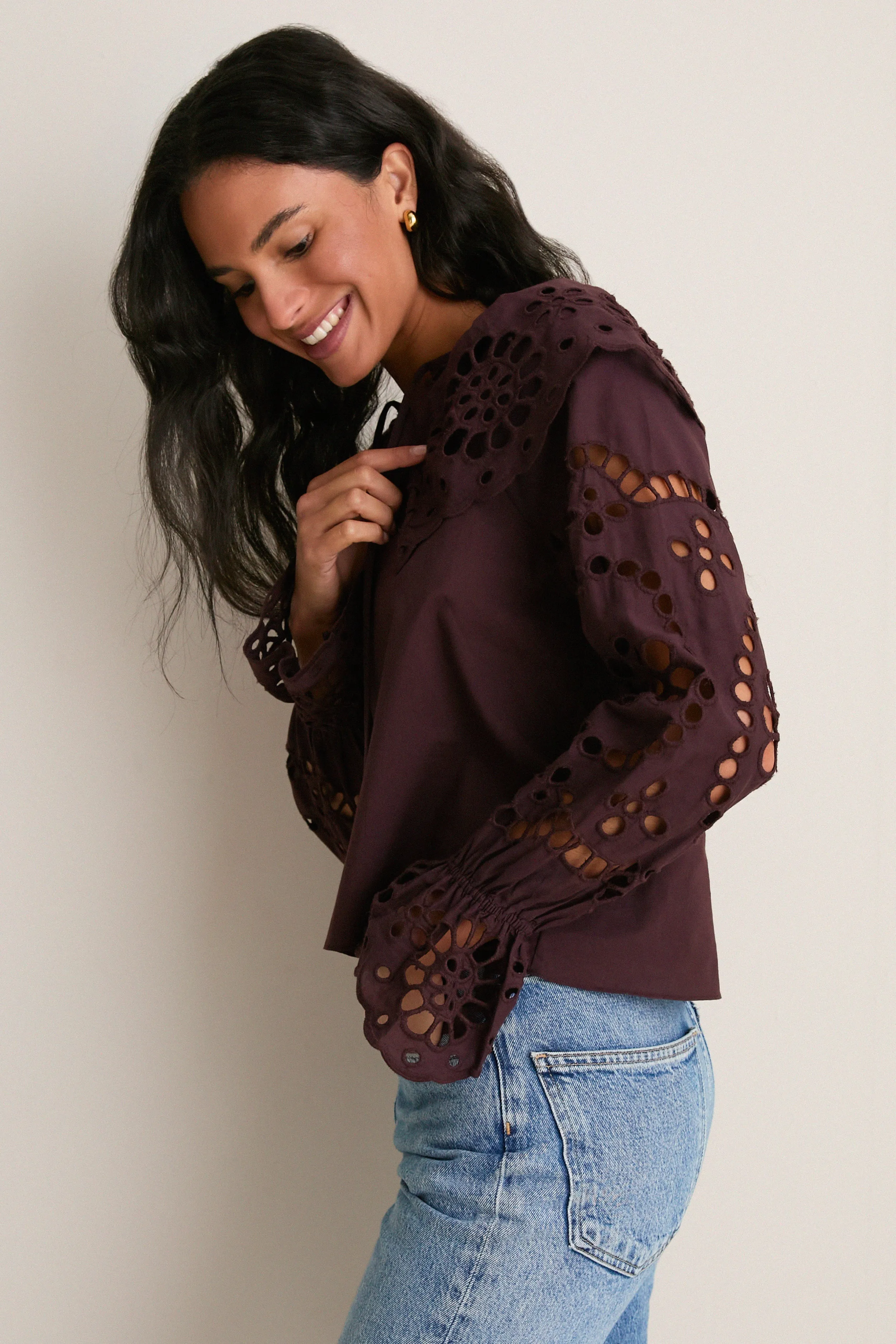 Chocolate Aislinn Blouse sold by Tuckernuck product image thumbnail 3