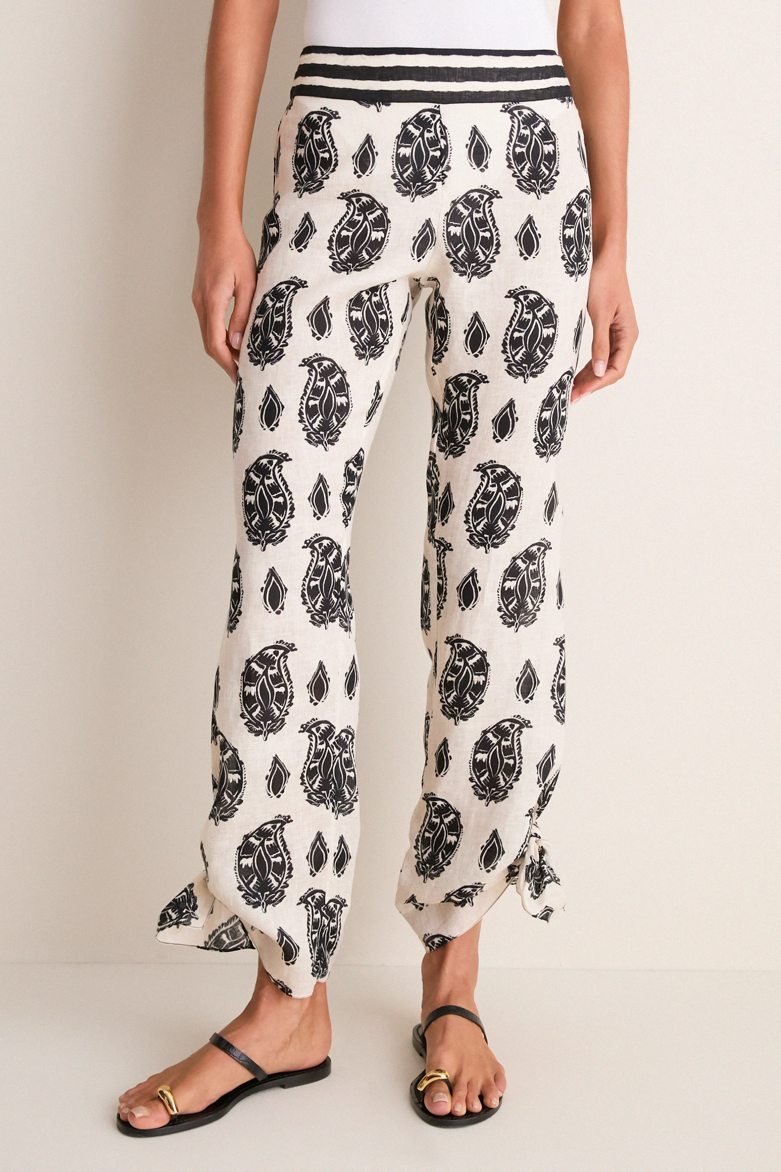 Ecru and Black Femininity Dramatic Pant sold by Tuckernuck