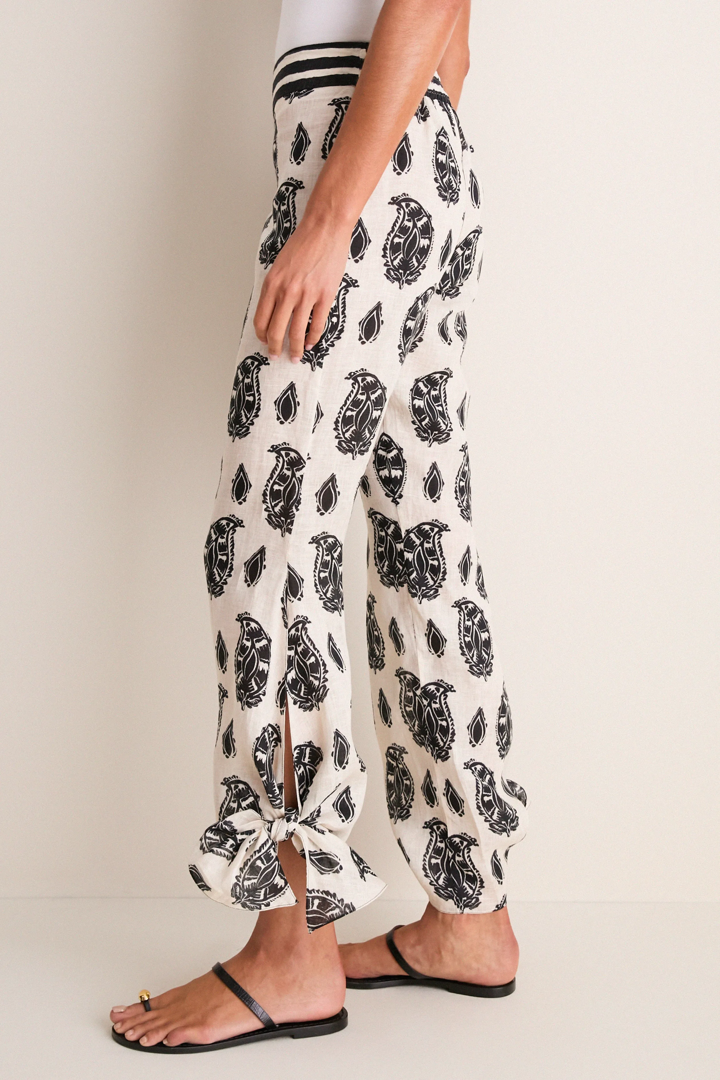 Ecru and Black Femininity Dramatic Pant sold by Tuckernuck product image thumbnail 3