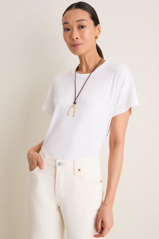 White Paxton Boyfriend Tee made by Tuckernuck