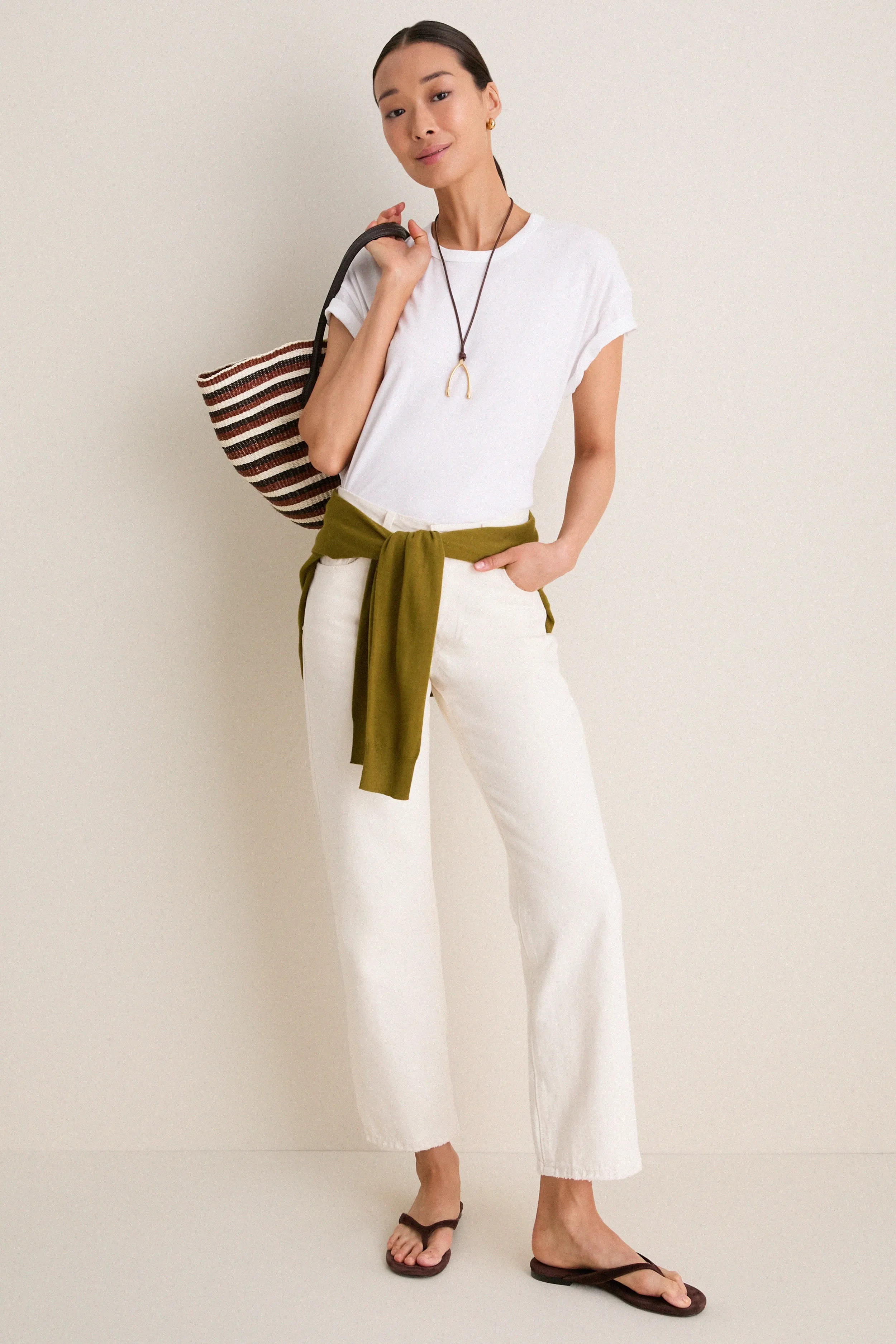 White Paxton Boyfriend Tee sold by Tuckernuck product image thumbnail 2