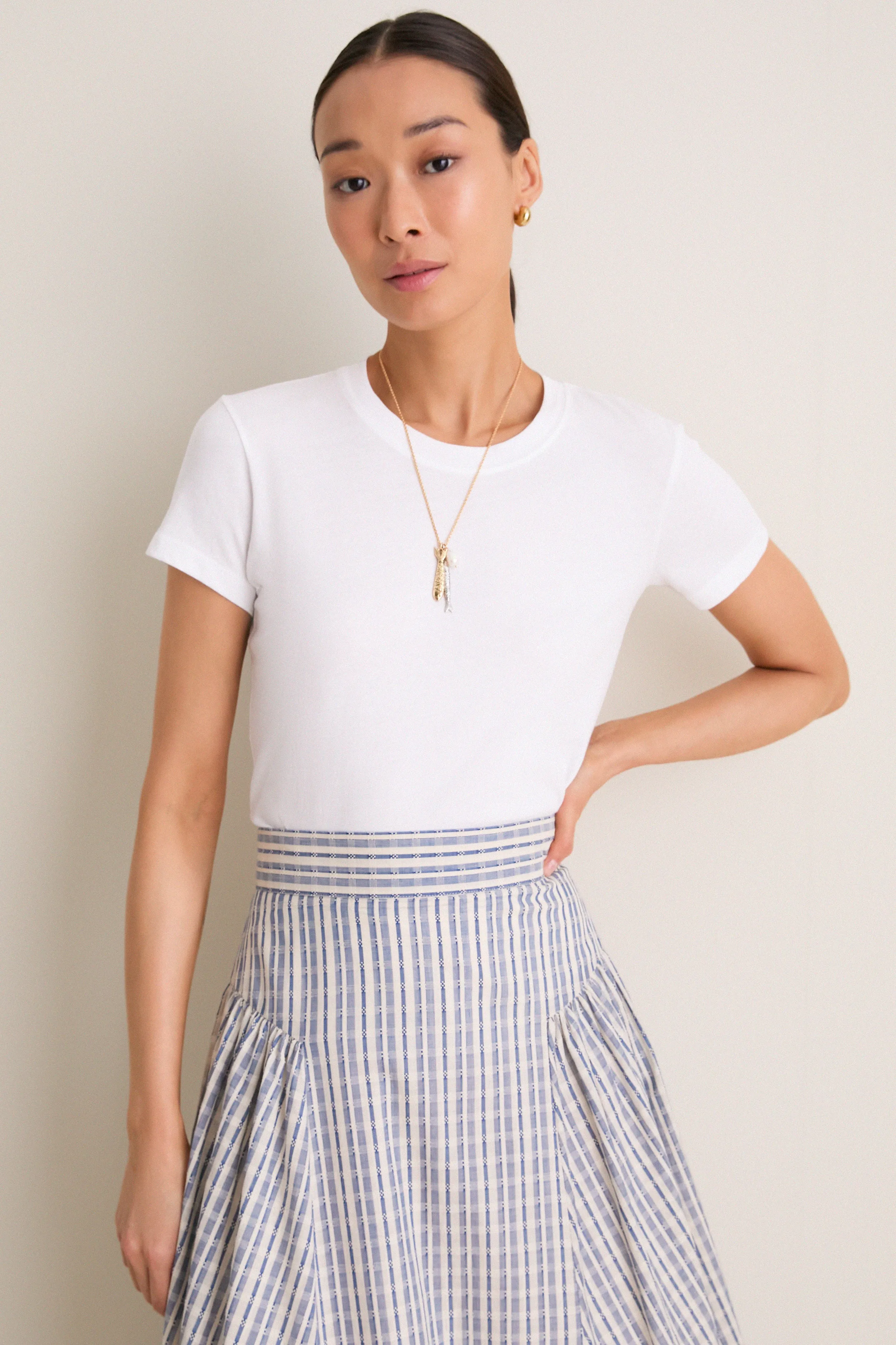 White Perry Slim Classic Tee sold by Tuckernuck