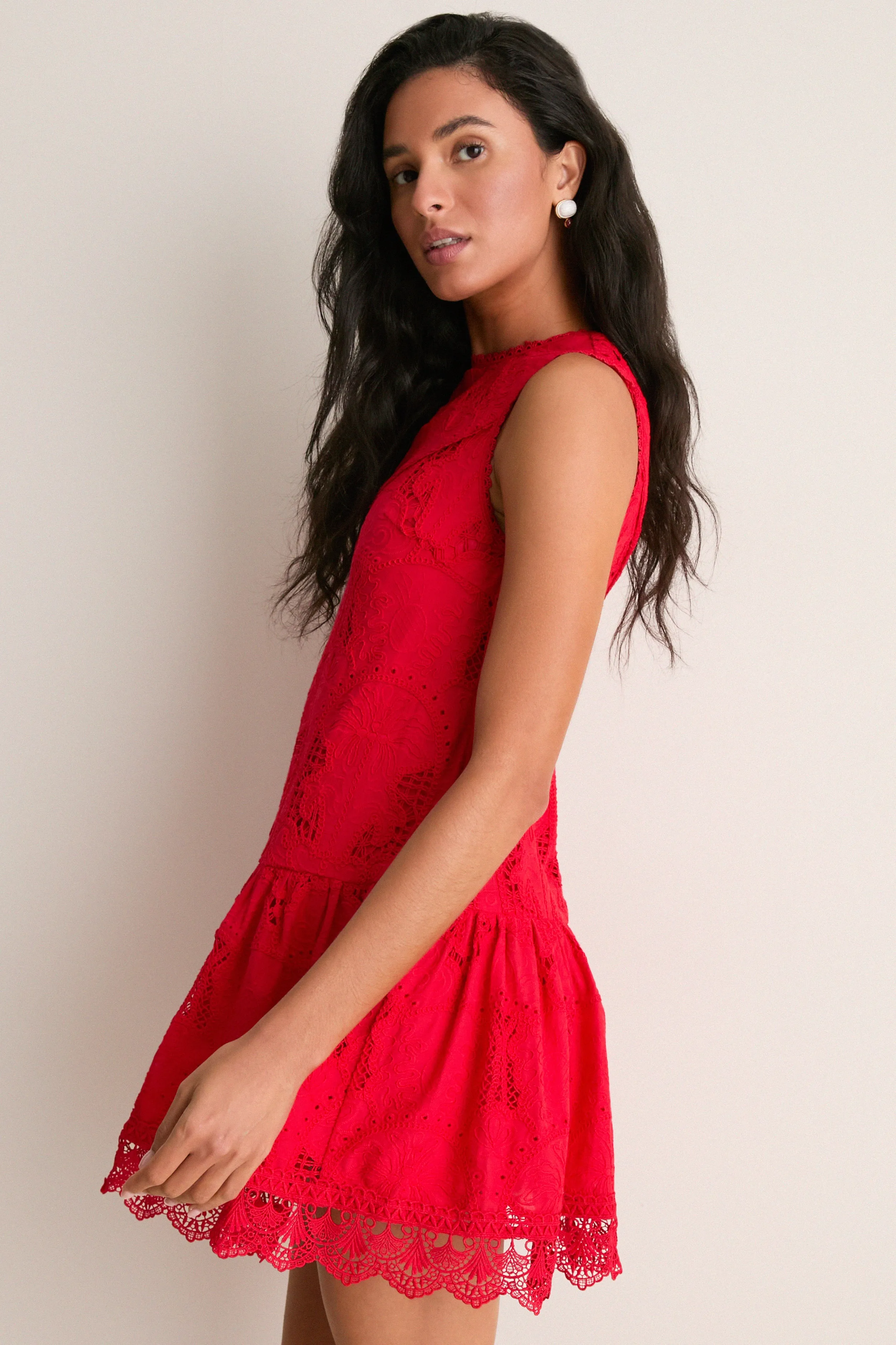 Red Giovanna Shift Mini Dress sold by Tuckernuck product image thumbnail 4