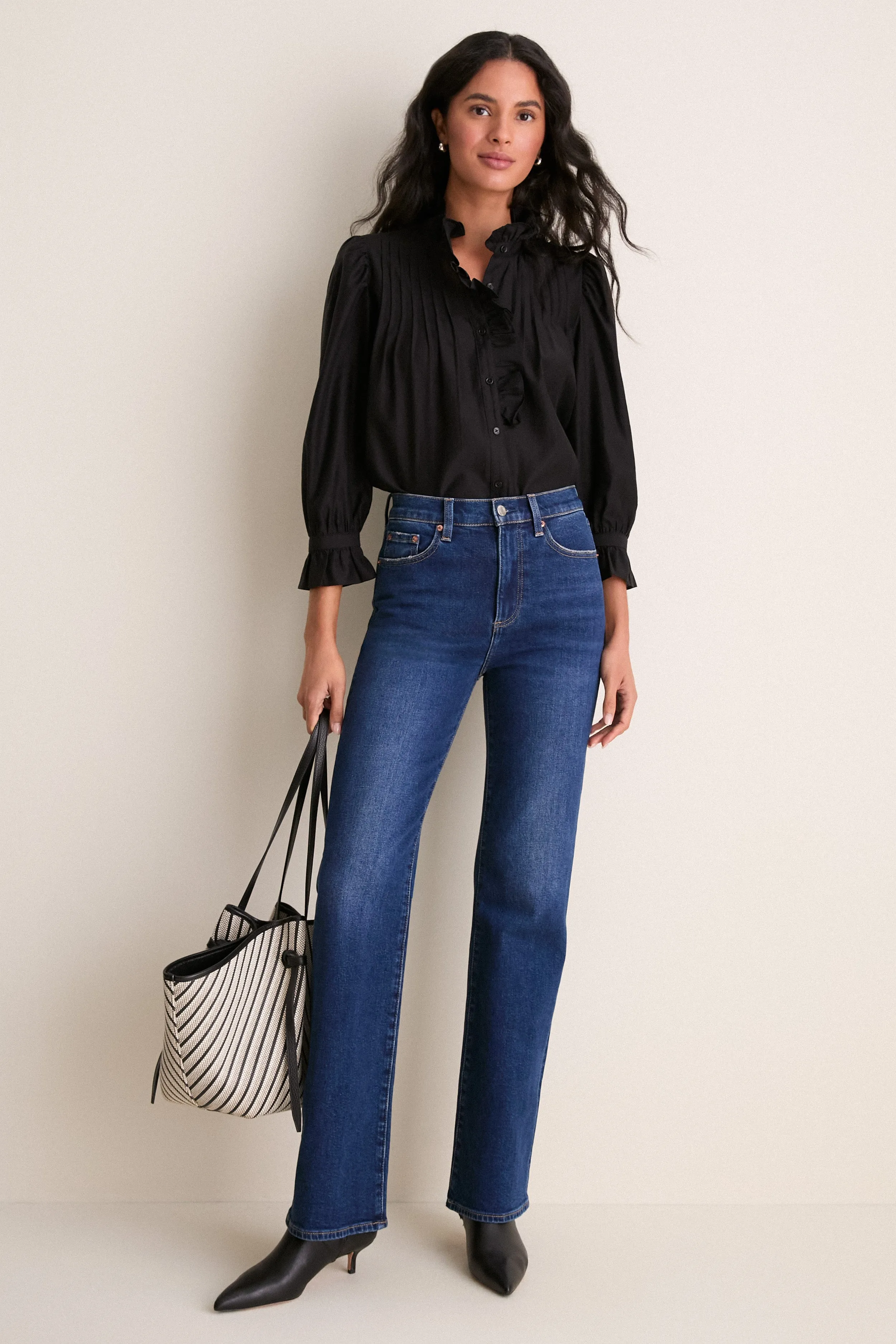 Black Ruffle Hannah Blouse sold by Tuckernuck product image thumbnail 2