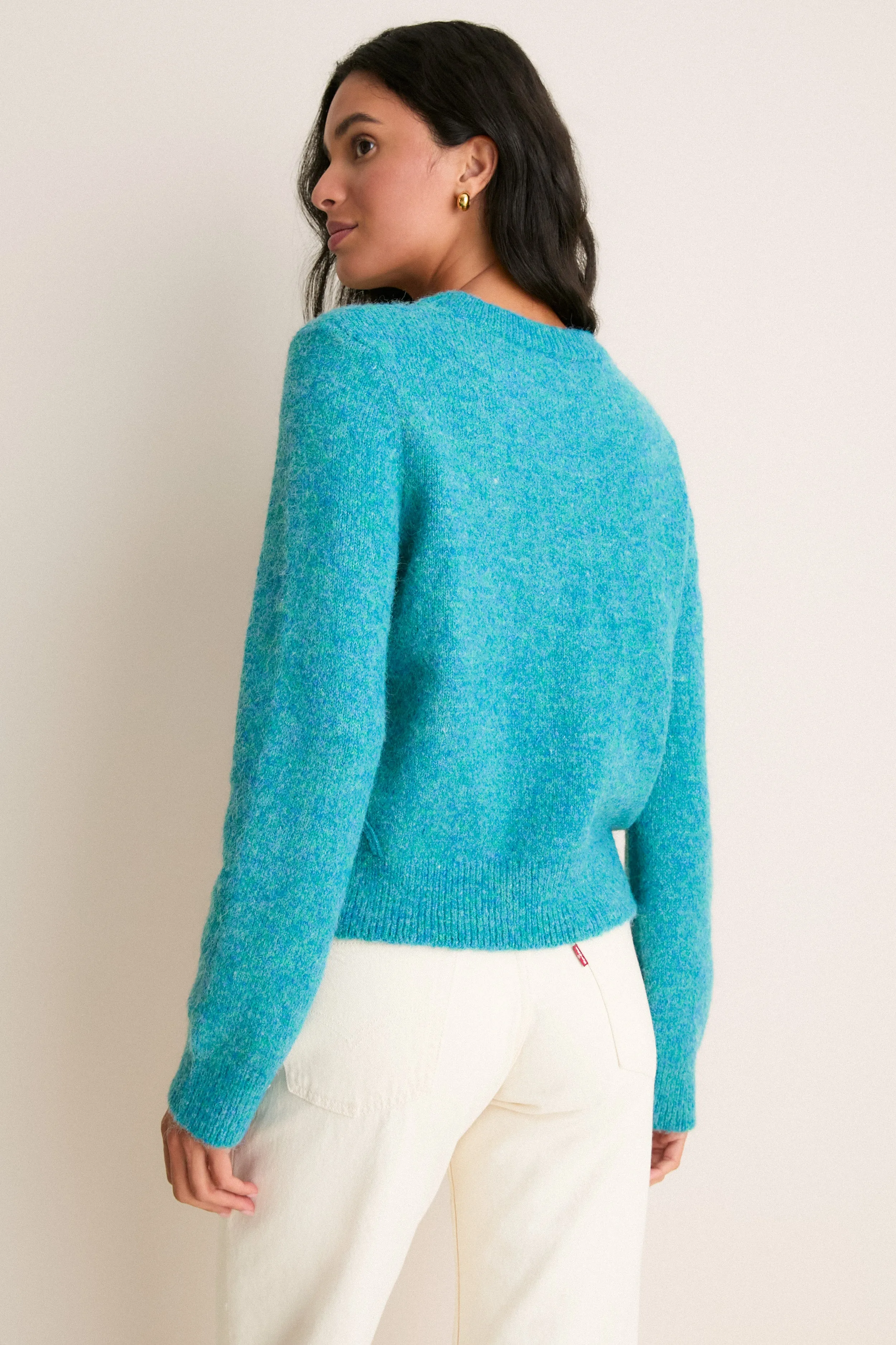 Teal Embroidered Seraphine Crewneck sold by Tuckernuck product image thumbnail 4