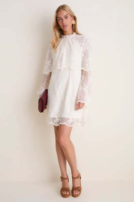 Cream Lace Collar Annabel Mini Dress made by Hyacinth House