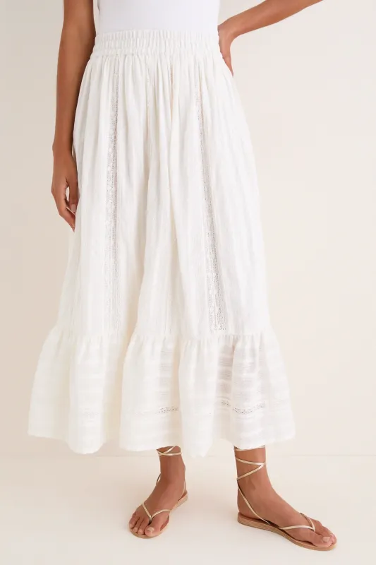 White Lace Beatrice Skirt made by Tuckernuck