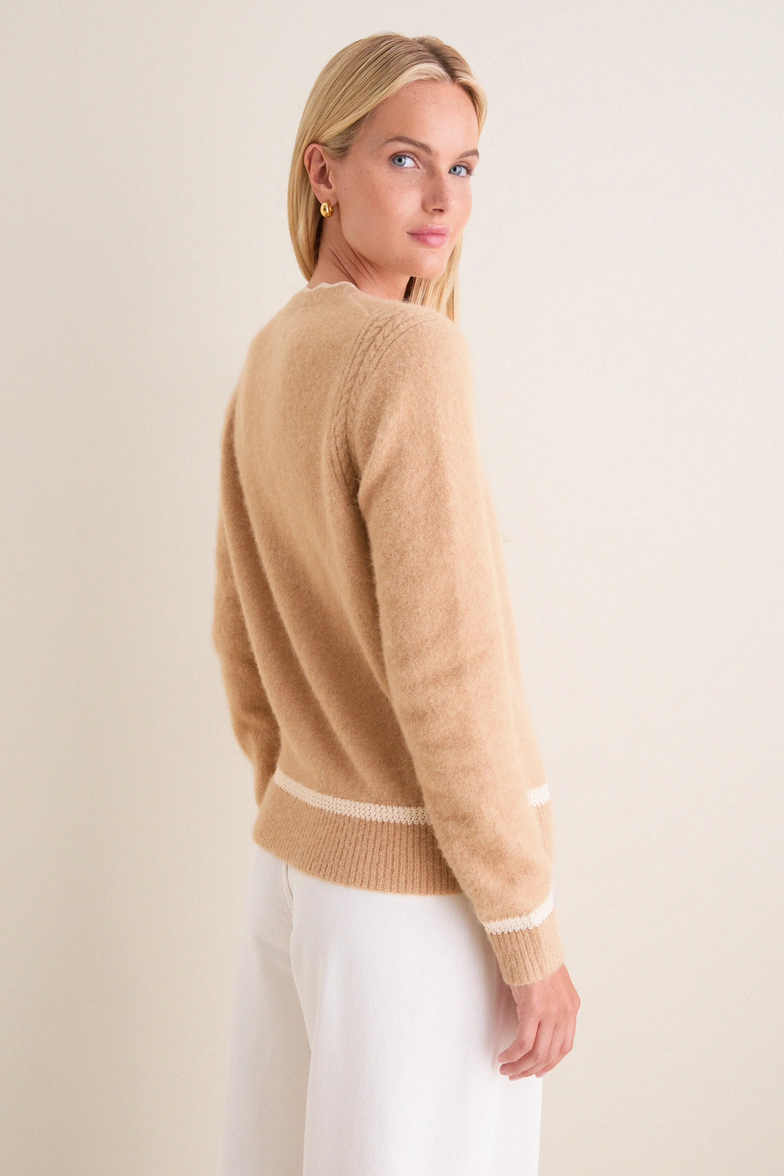 Camel Naia Cardigan sold by Tuckernuck product image thumbnail 4