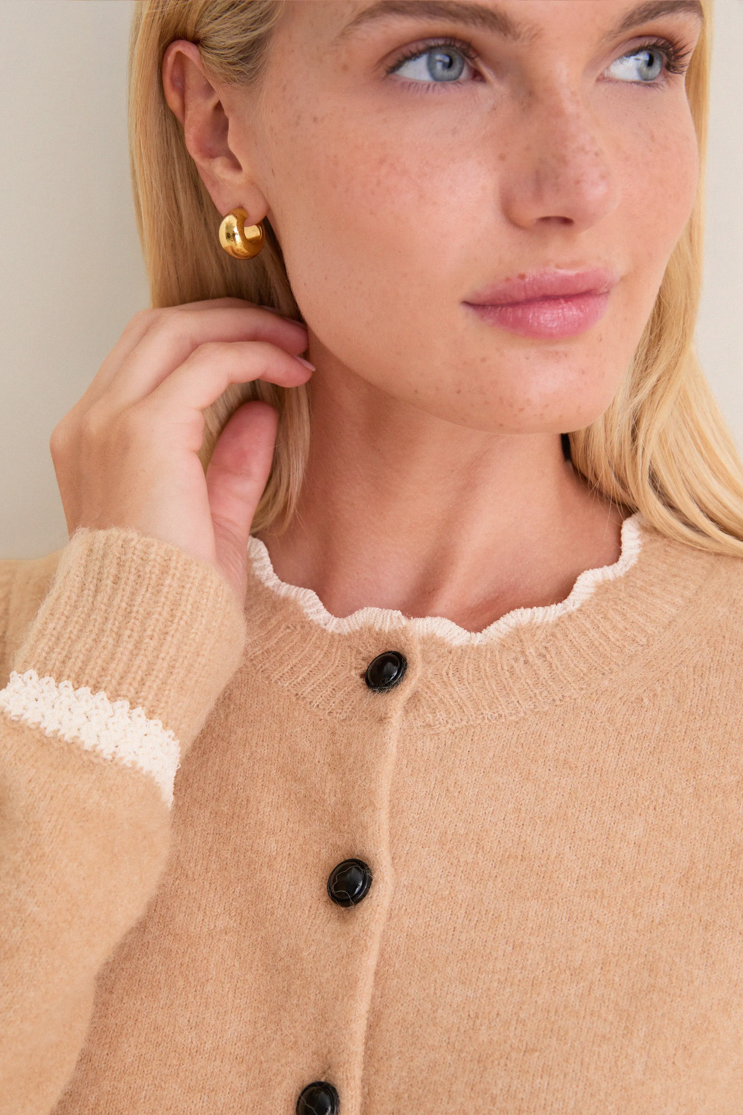 Camel Naia Cardigan sold by Tuckernuck product image thumbnail 5