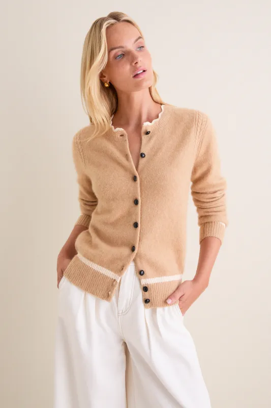 Camel Naia Cardigan made by Tuckernuck