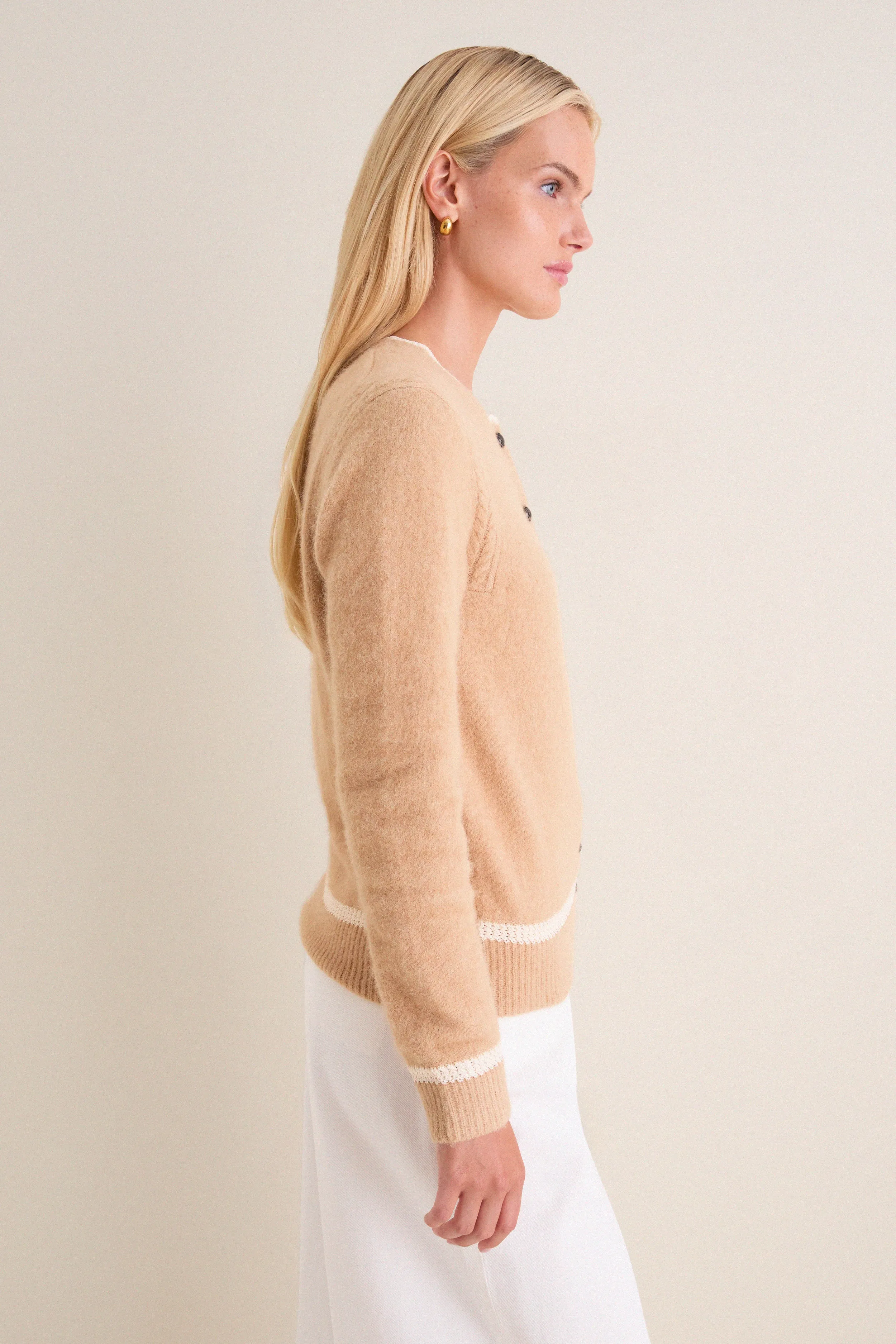 Camel Naia Cardigan sold by Tuckernuck product image thumbnail 3