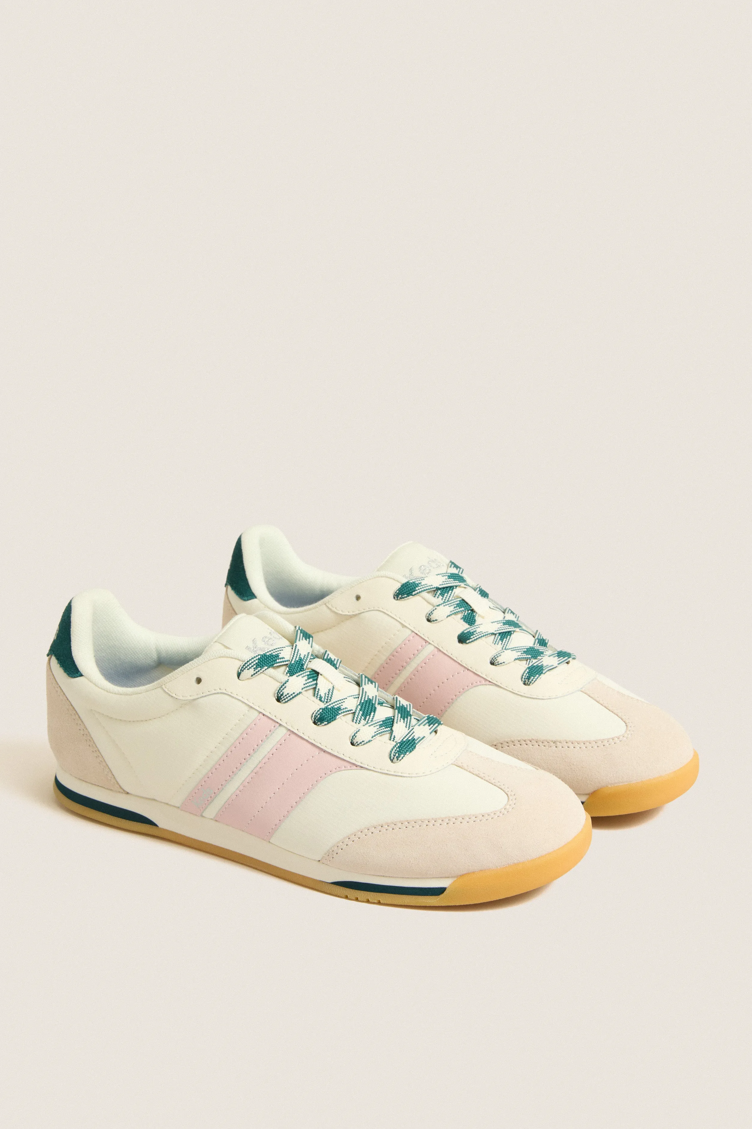 Egret with Dark Teal Revival Nylon Suede Sneakers sold by Tuckernuck product image thumbnail 4