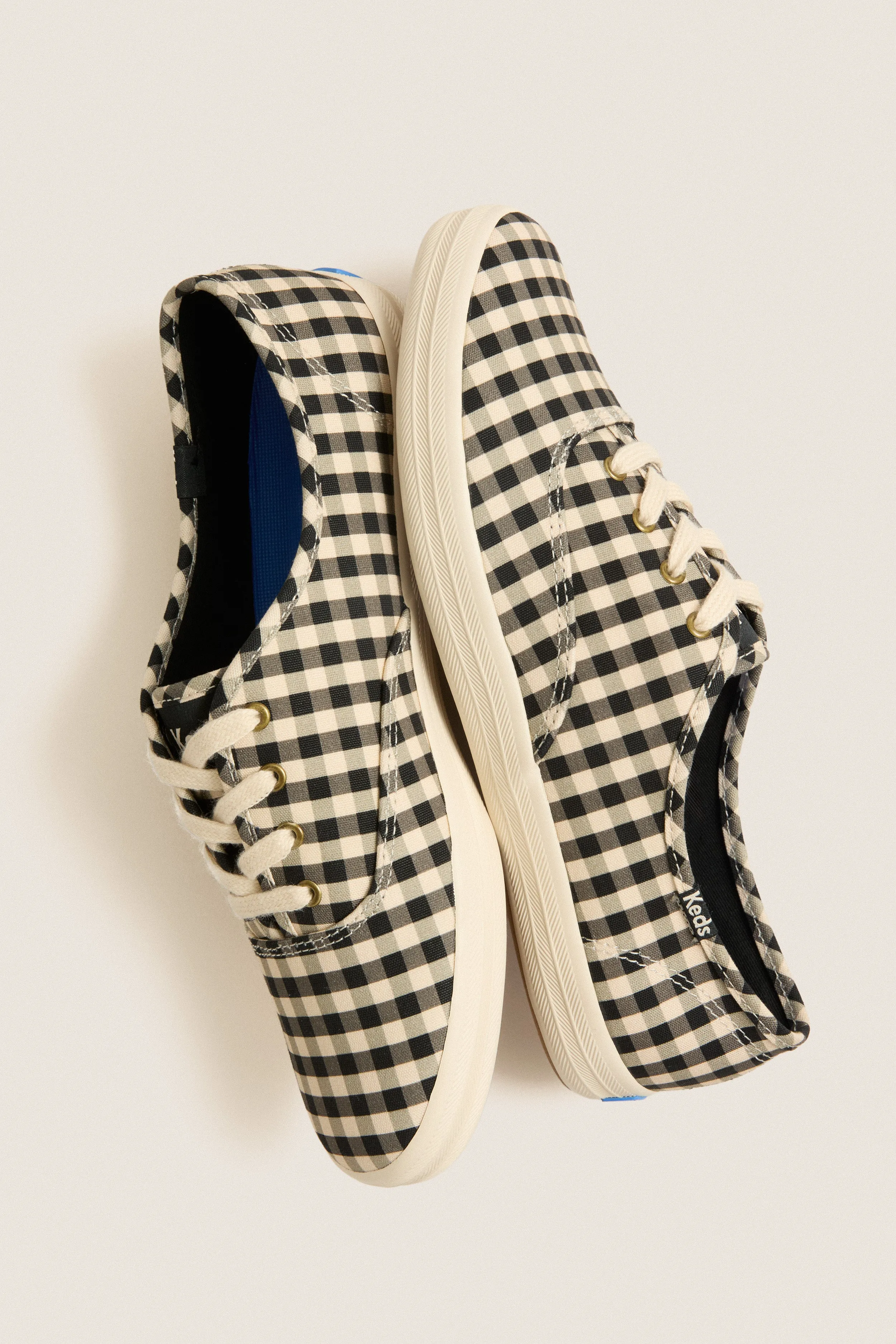 Black and Parchment Buffalo Plaid Champion Sneakers sold by Tuckernuck product image thumbnail 5